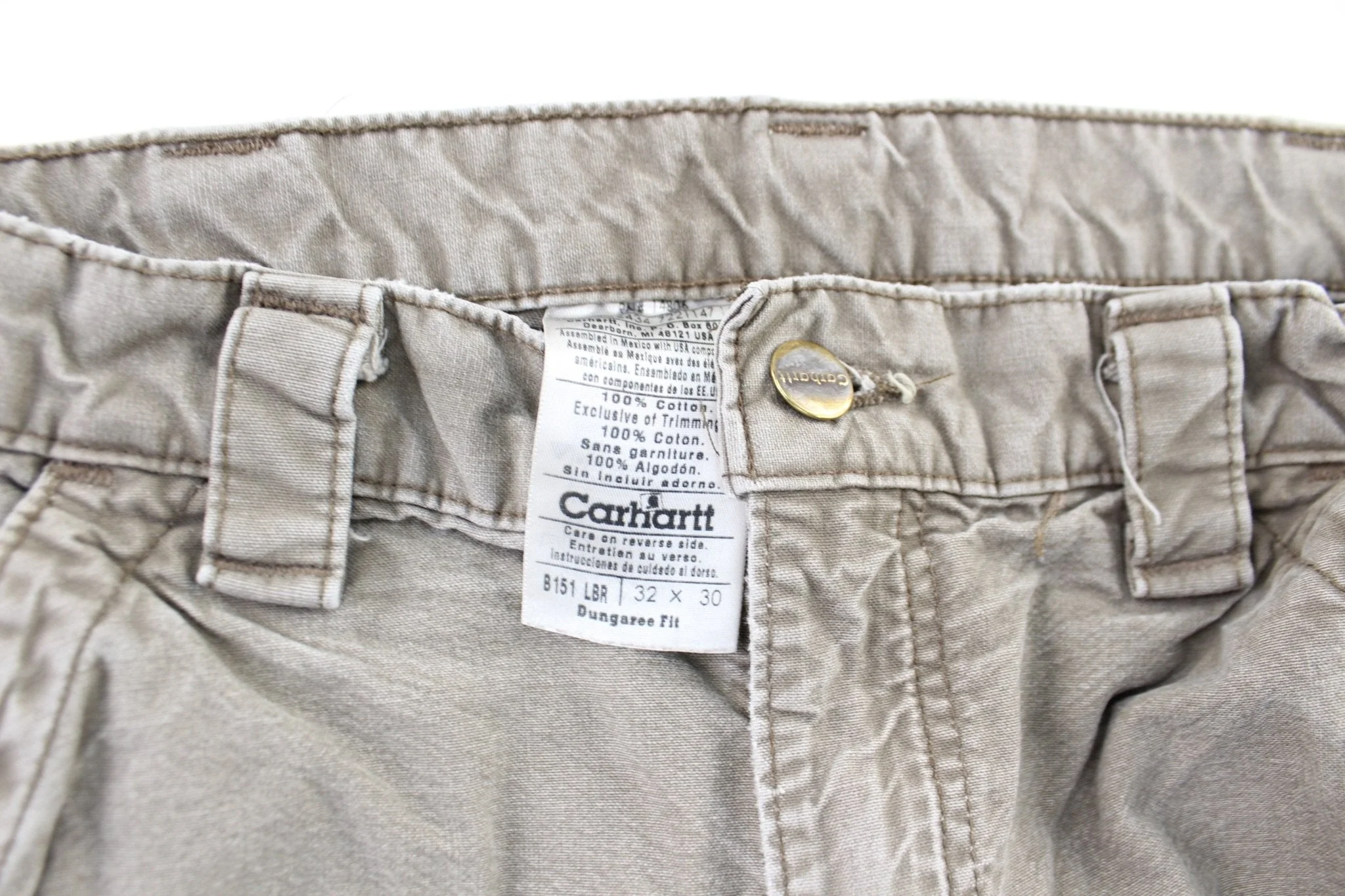 Carhartt Logo Patch Grey Workwear Pants - Image 3