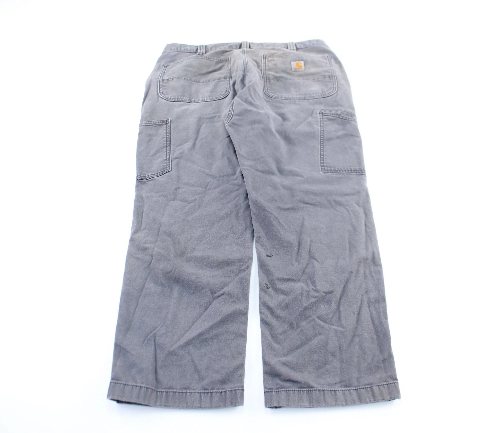 Carhartt Logo Patch Grey Workwear Pants - Image 2