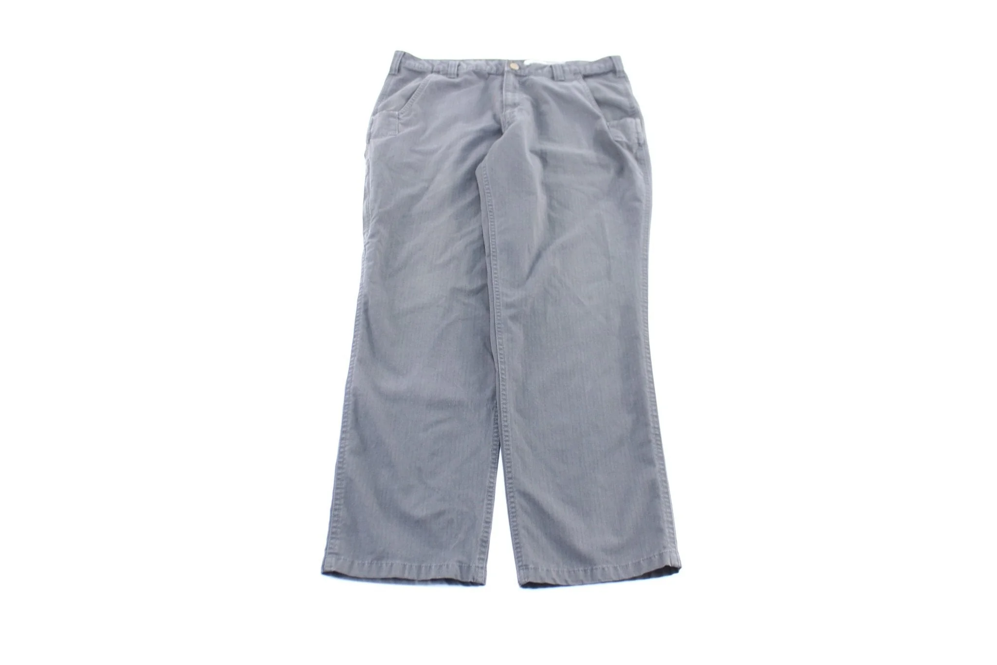 Carhartt Logo Patch Grey Workwear Pants - Image 2