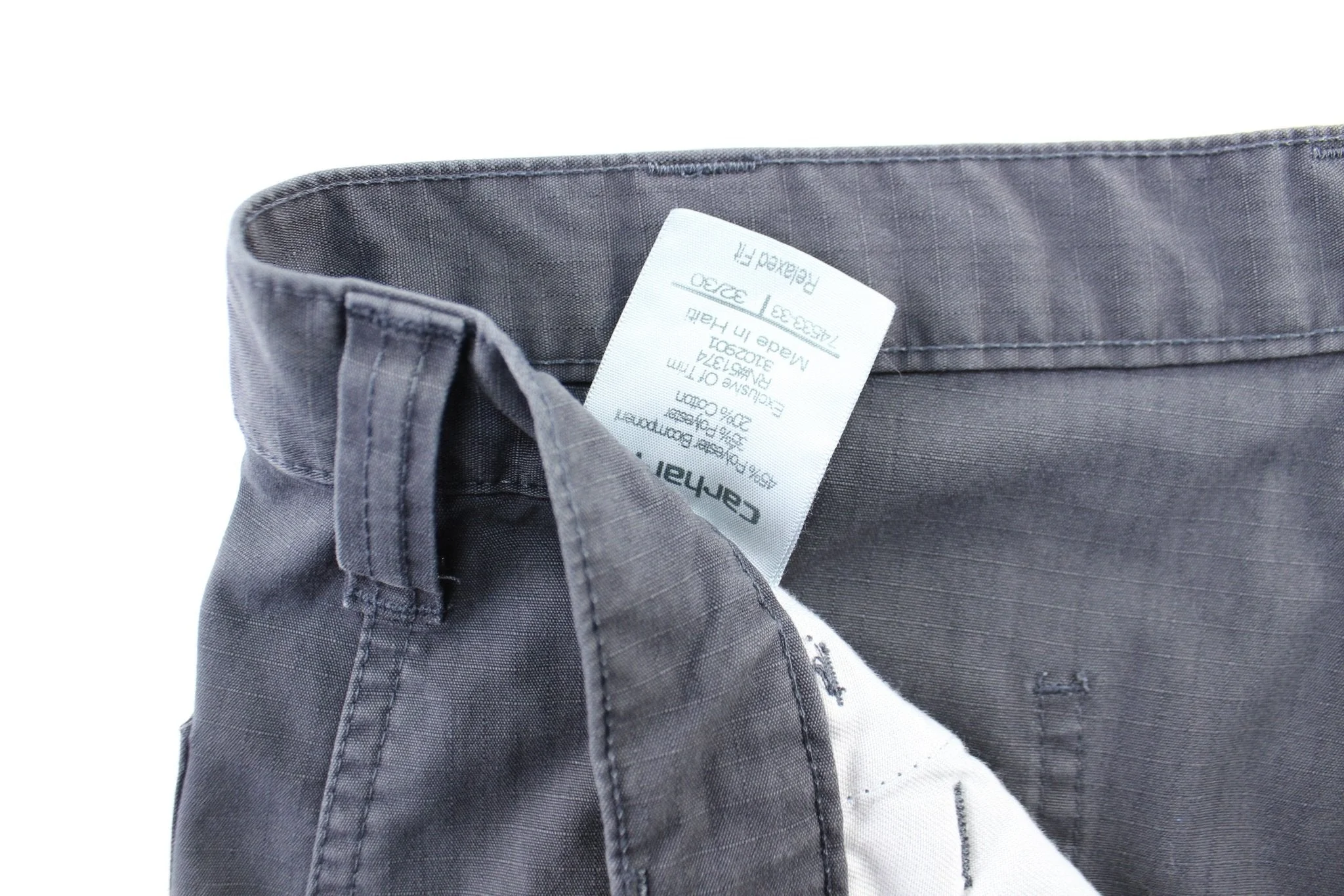 Carhartt Logo Patch Grey Workwear Pants - Image 3