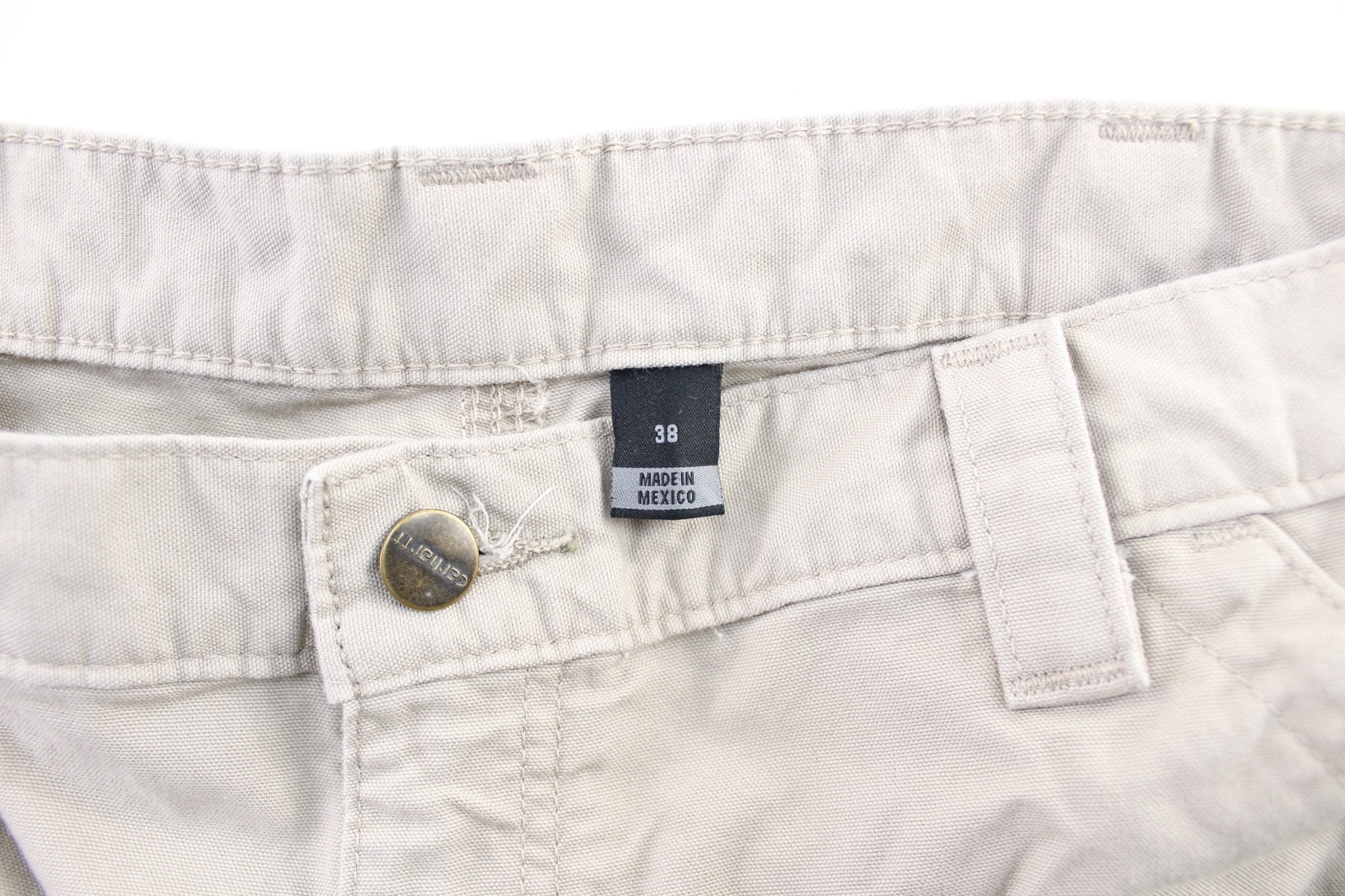 Carhartt Logo Patch Ivory White Carpenter Shorts - Image 3