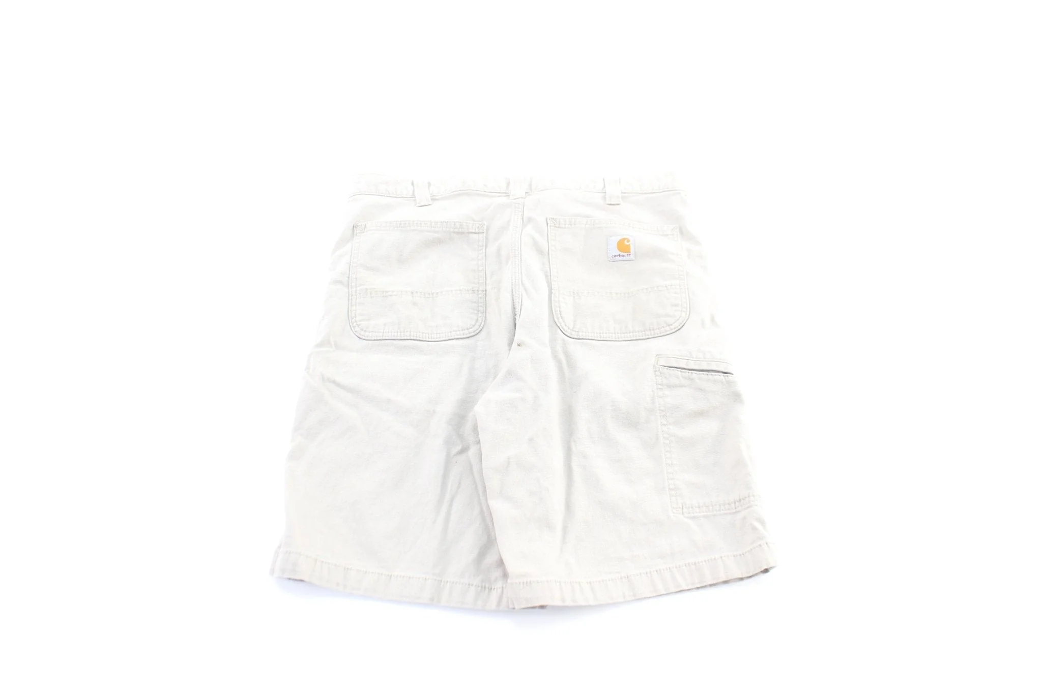 Carhartt Logo Patch Ivory White Carpenter Shorts - Image 2