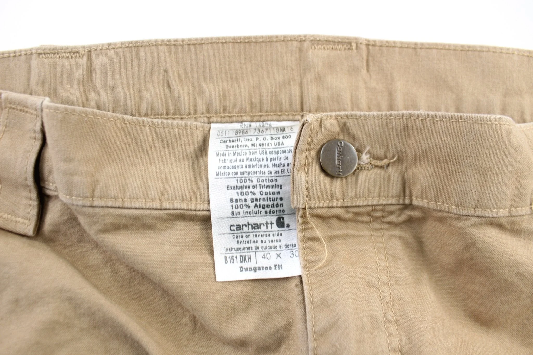 Carhartt Logo Patch Kahki Pants - Image 3