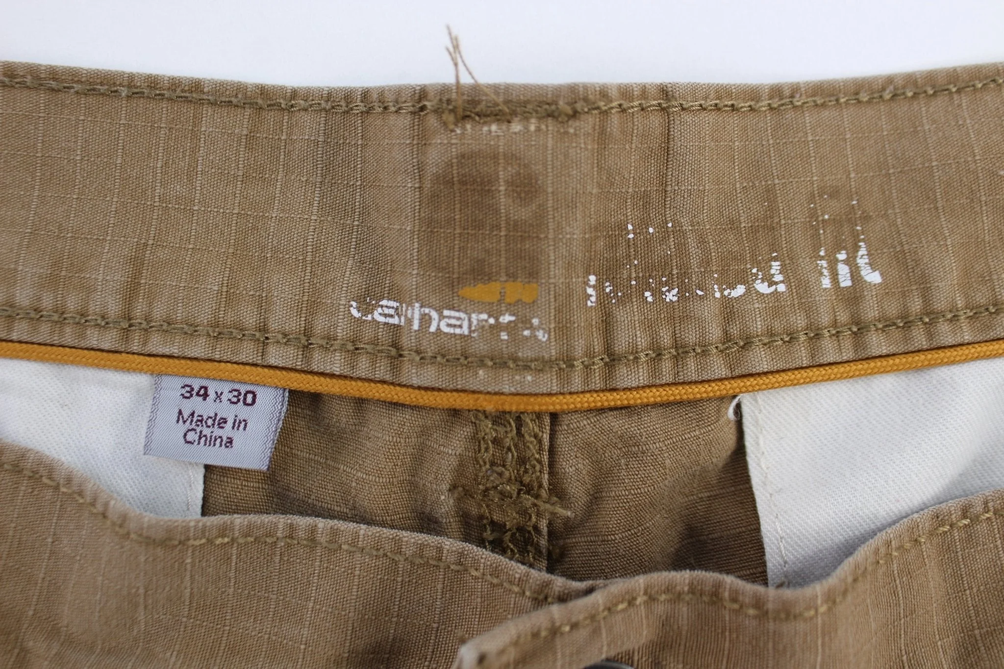 Carhartt Logo Patch Khaki Cargo Pants - Image 3