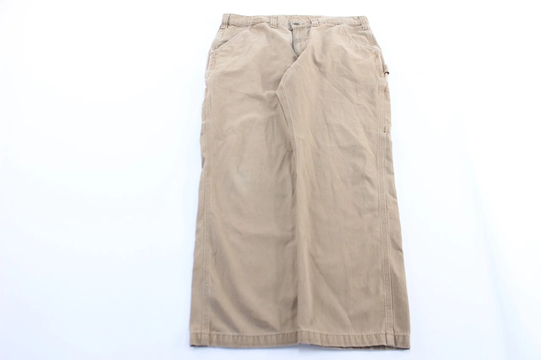 Carhartt Logo Patch Khaki Carpenter Pants