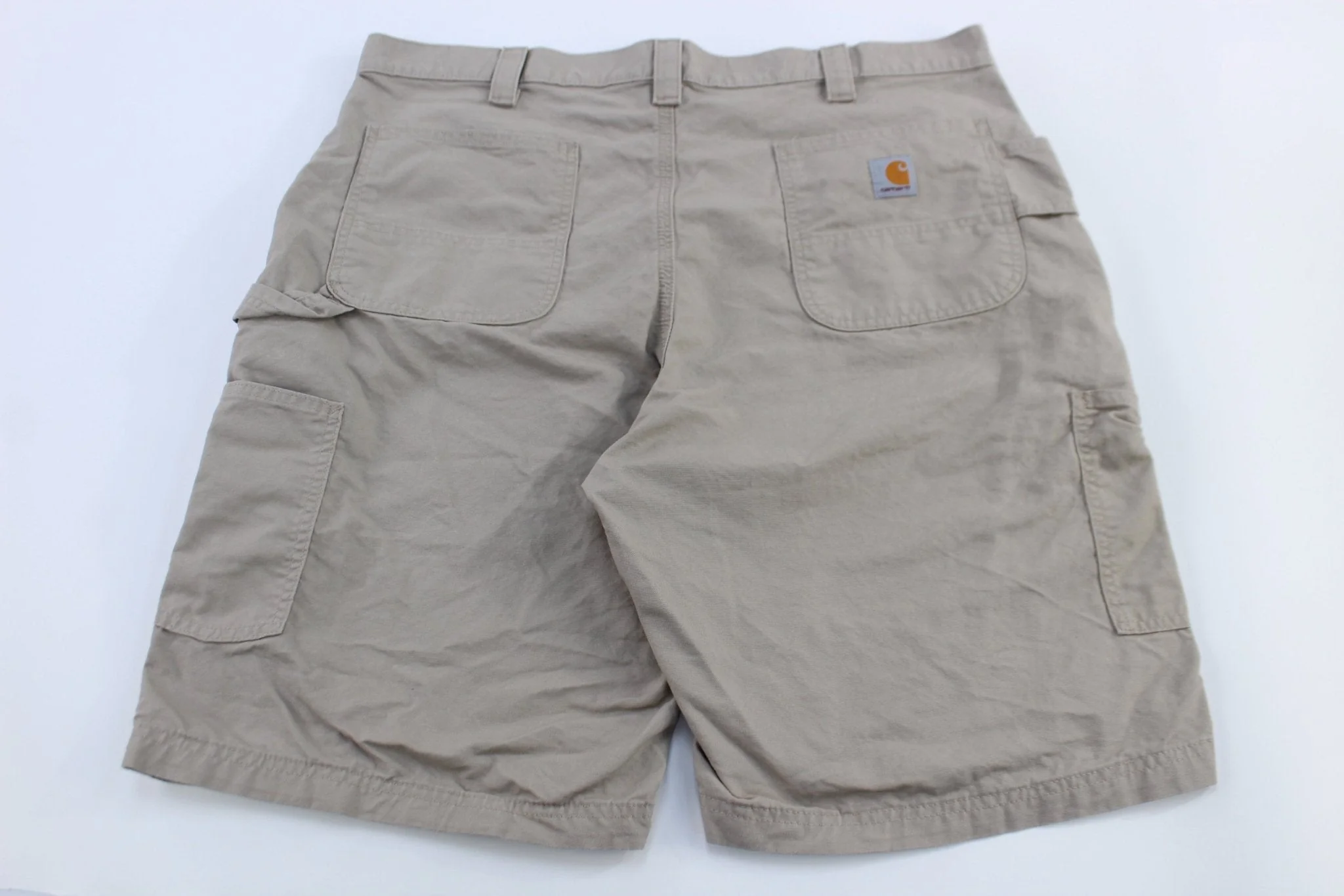 Carhartt Logo Patch Khaki Carpenter Shorts - Image 2