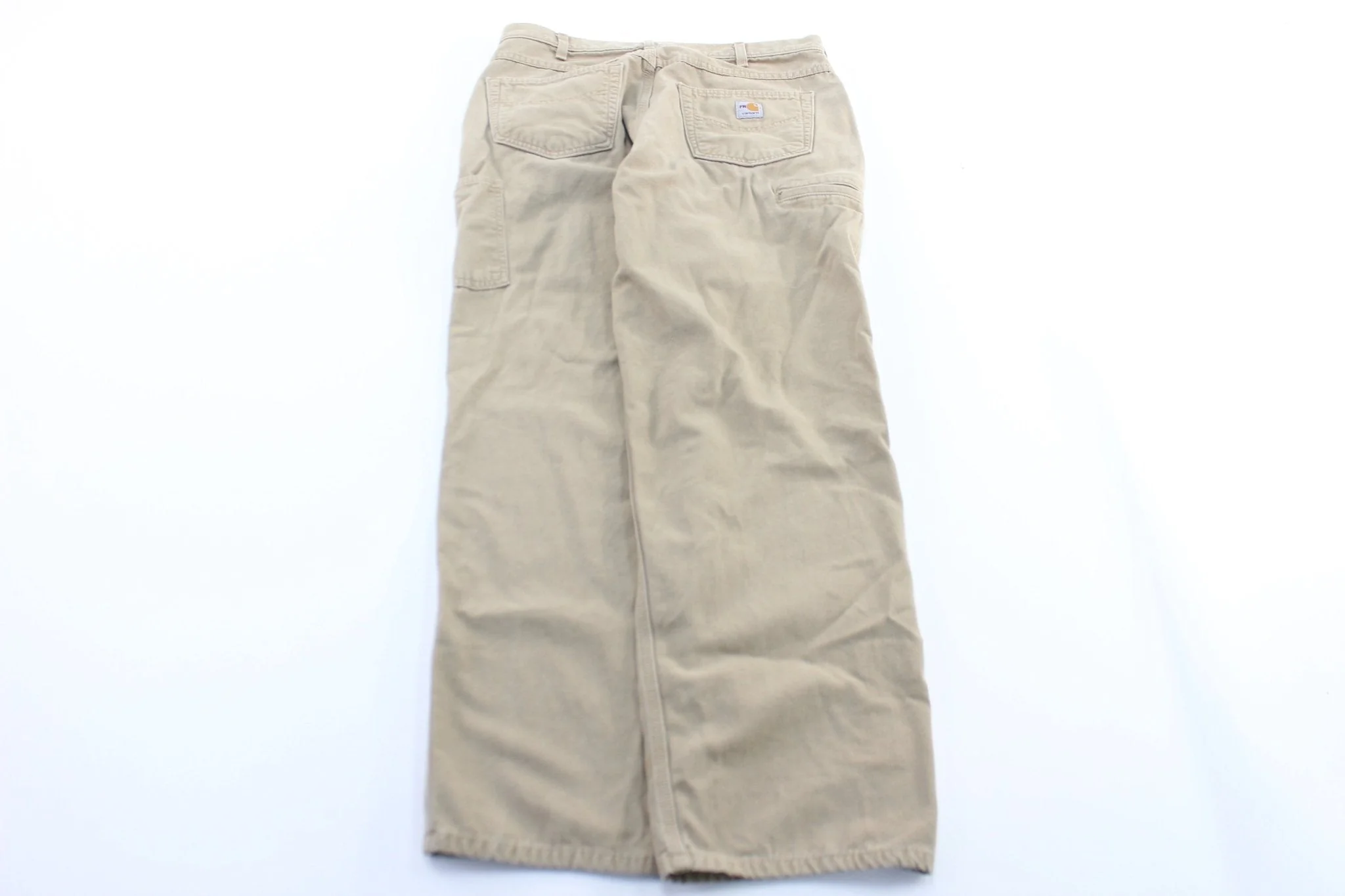 Carhartt Logo Patch Khaki Flame Resistant Pants - Image 2