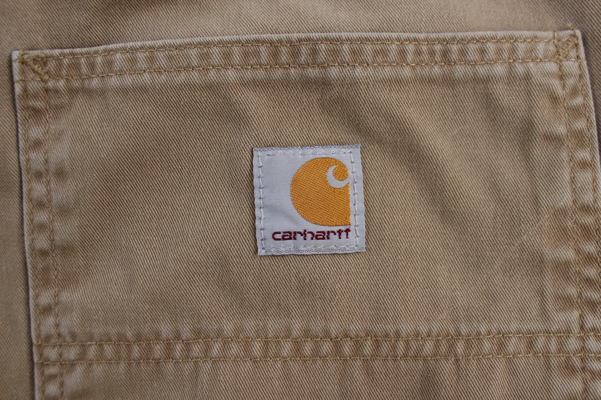Carhartt Logo Patch Khaki Pants - Image 3