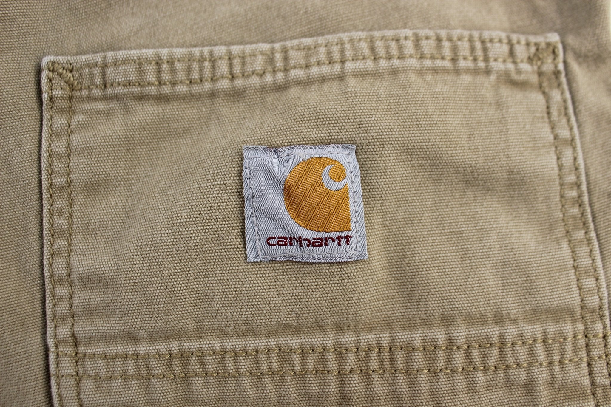 Carhartt Logo Patch Khaki Relaxed Fit Pants - Image 4