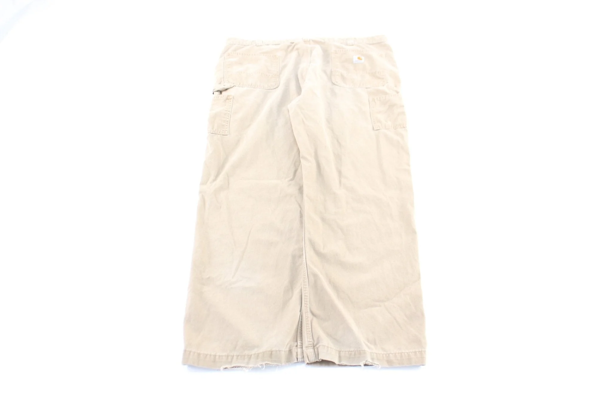 Carhartt Logo Patch Ligh Tan Carpenter Pants - Image 2