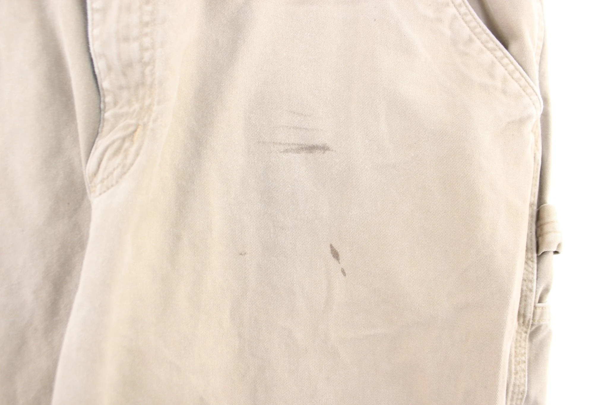 Carhartt Logo Patch Ligh Tan Carpenter Pants - Image 3