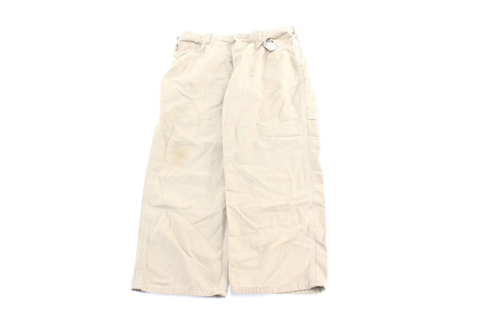 Carhartt Logo Patch Light Beige Carpenter Pants