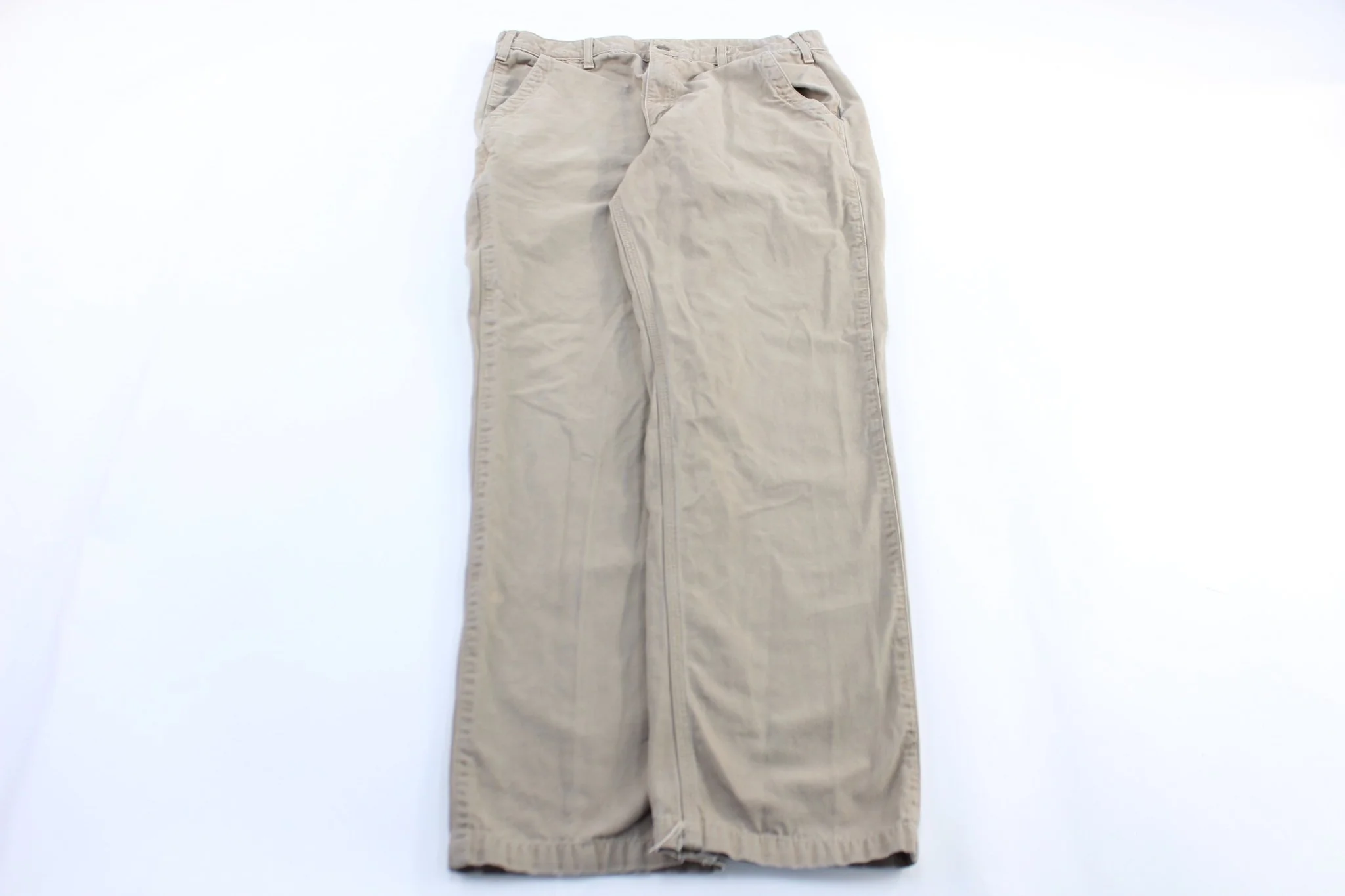 Carhartt Logo Patch Light Beige Carpenter Pants