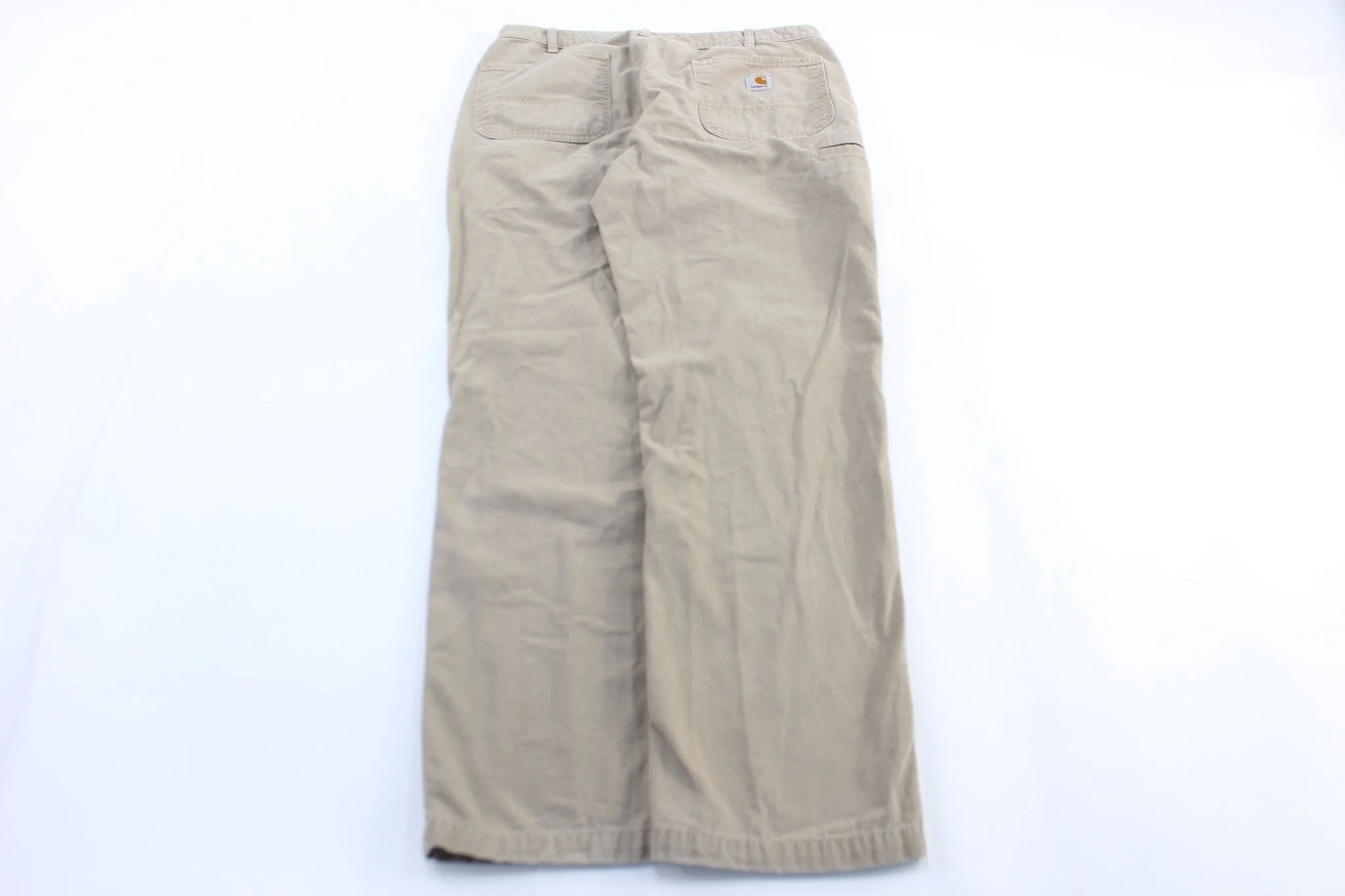 Carhartt Logo Patch Light Beige Carpenter Pants - Image 2