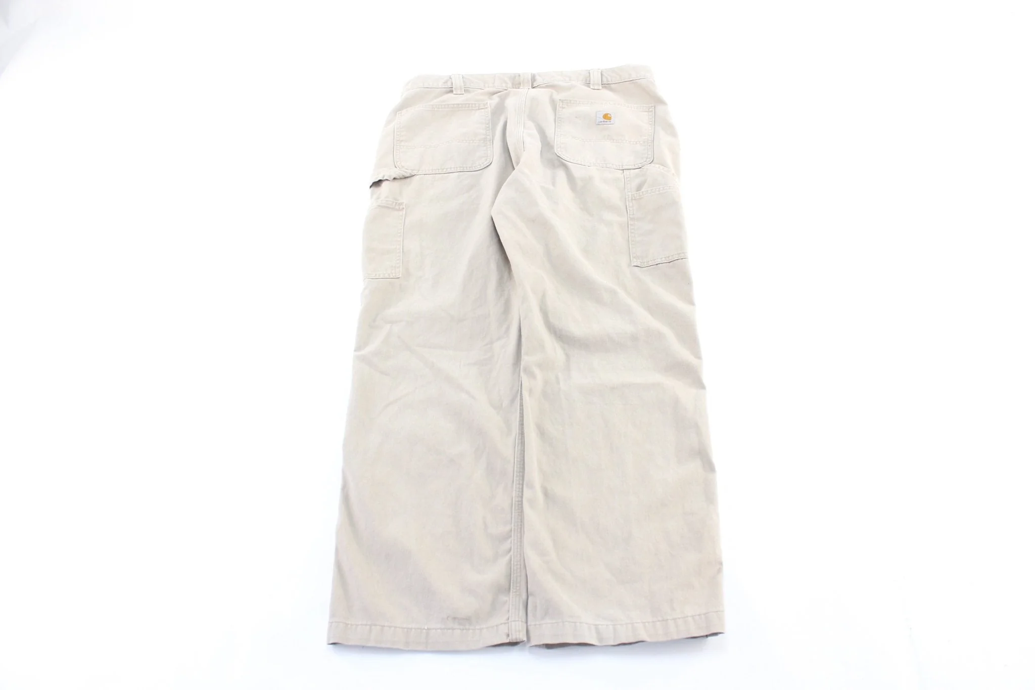 Carhartt Logo Patch Light Beige Carpenter Pants - Image 2
