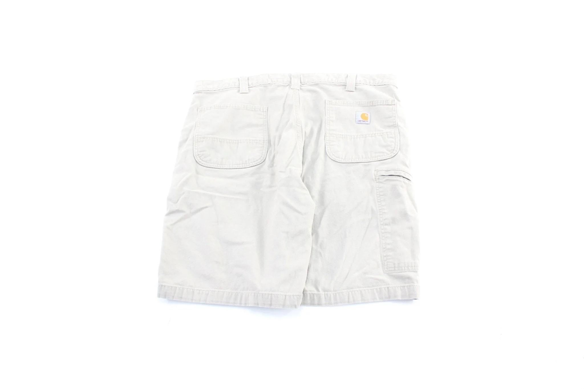 Carhartt Logo Patch Light Beige Carpenter Shorts - Image 2