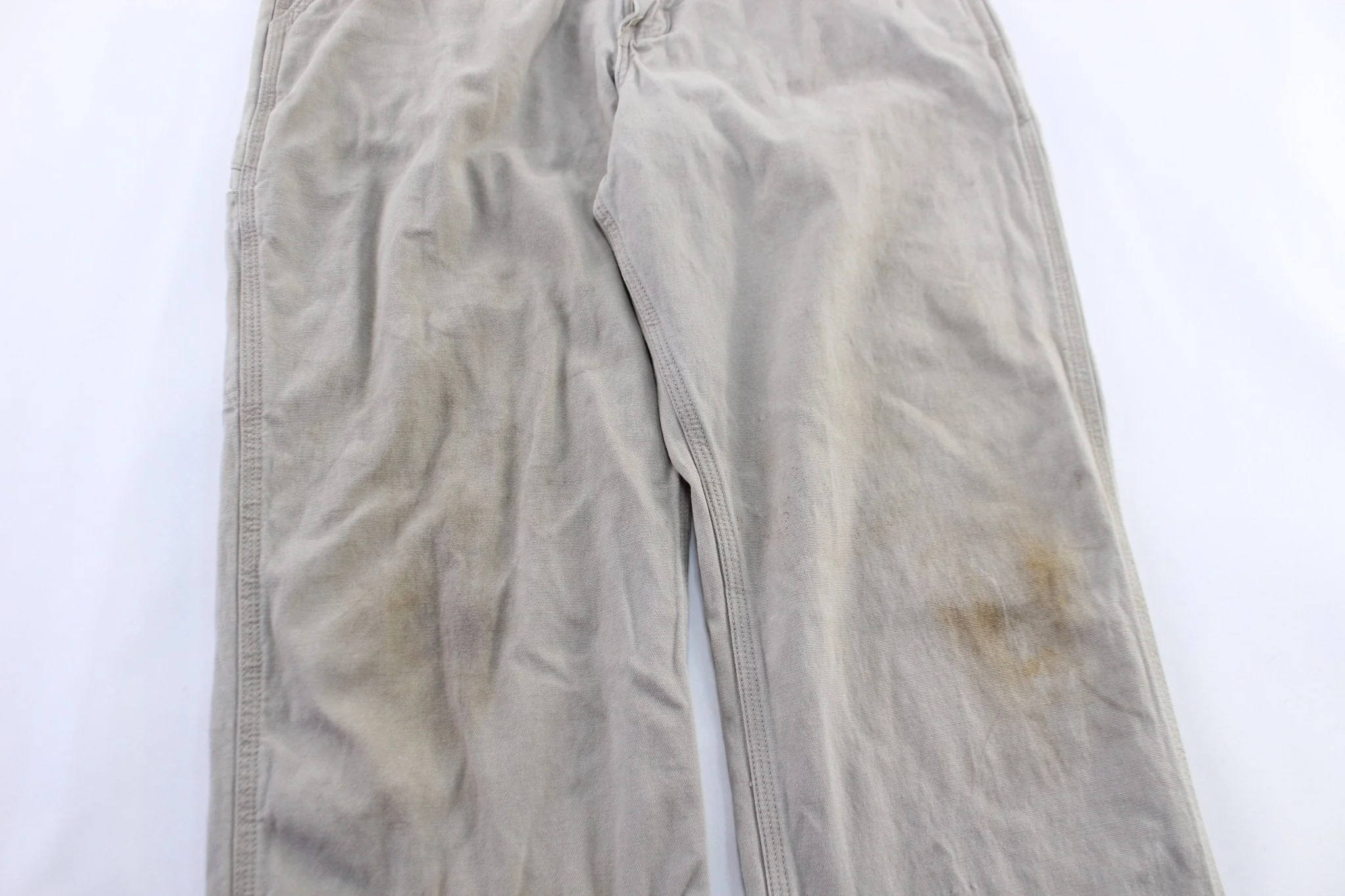 Carhartt Logo Patch Light Beige Pants - Image 3