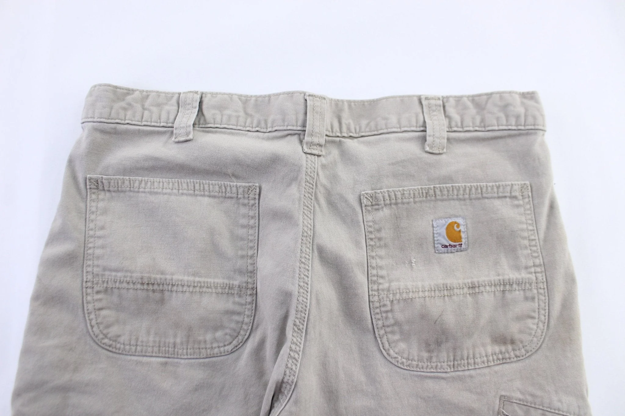 Carhartt Logo Patch Light Beige Pants - Image 4