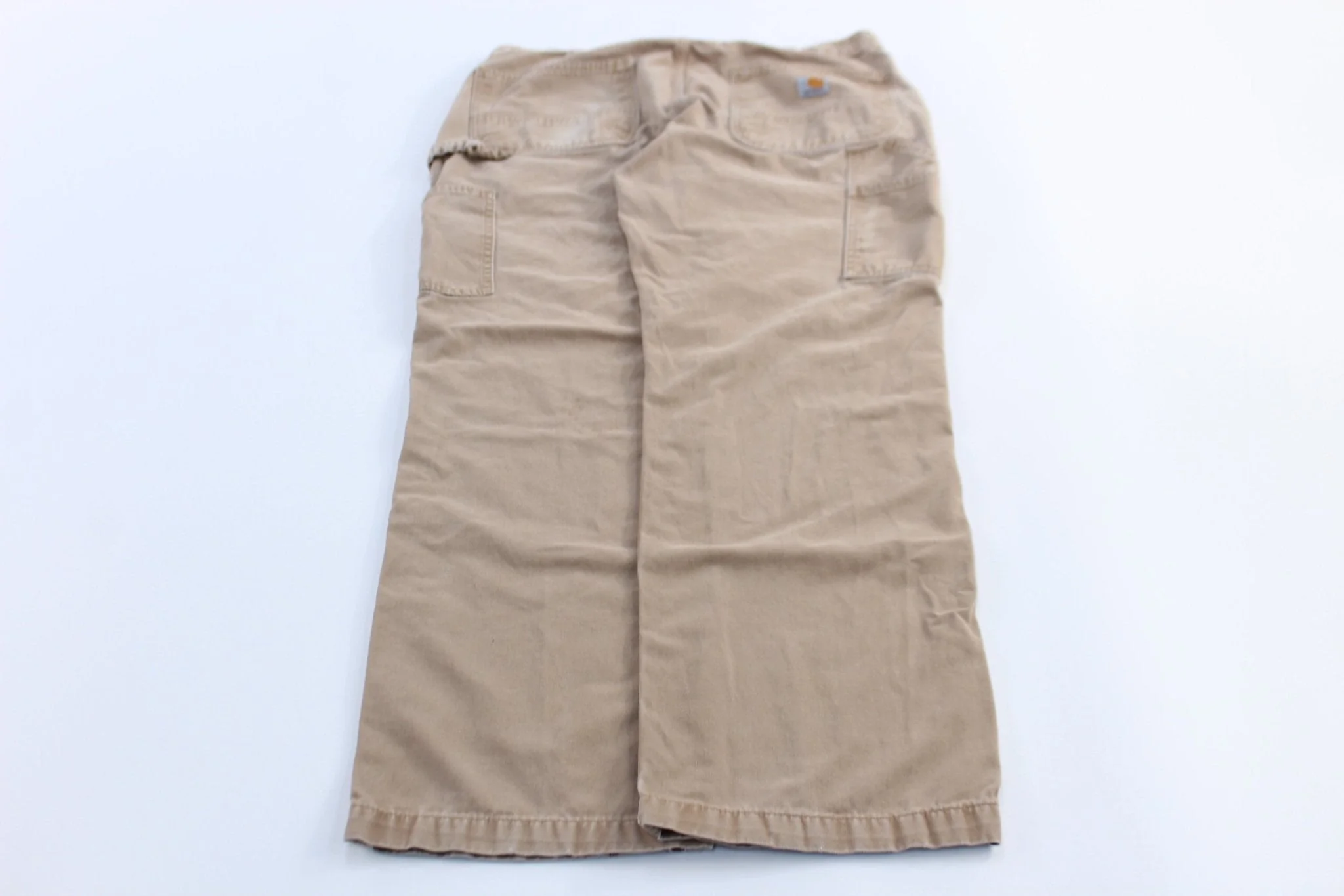 Carhartt Logo Patch Beige Relaxed Fit Pants - Image 2