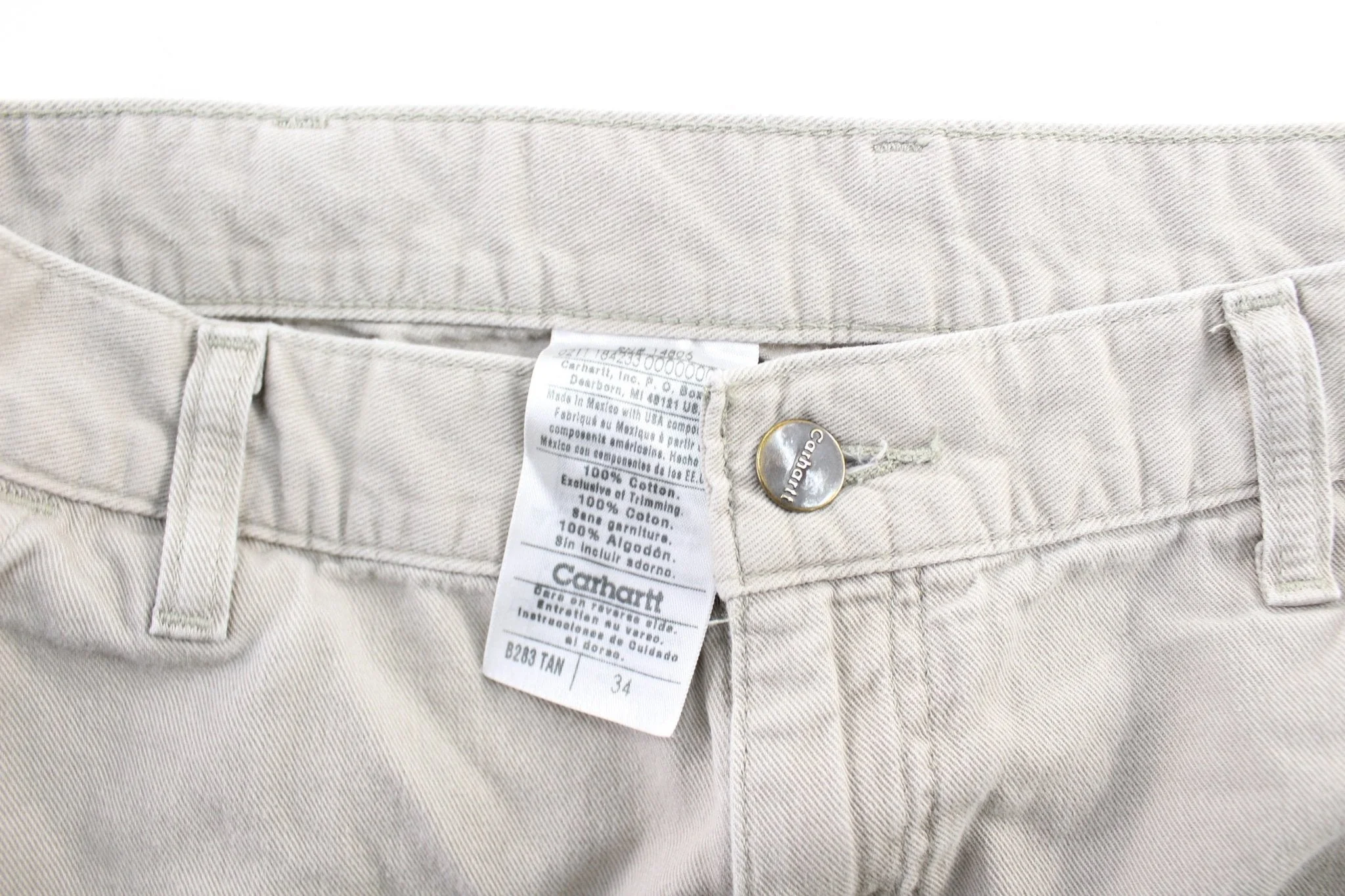 Carhartt Logo Patch Light Beige Shorts - Image 3