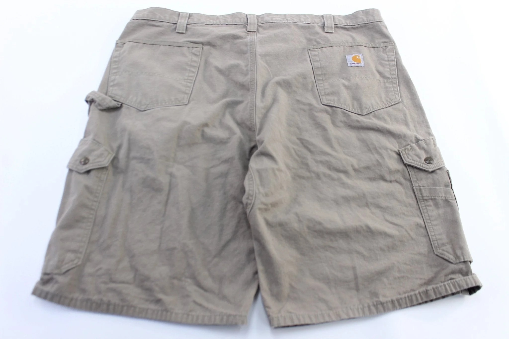 Carhartt Logo Patch Light Brown Cargo Shorts - Image 2