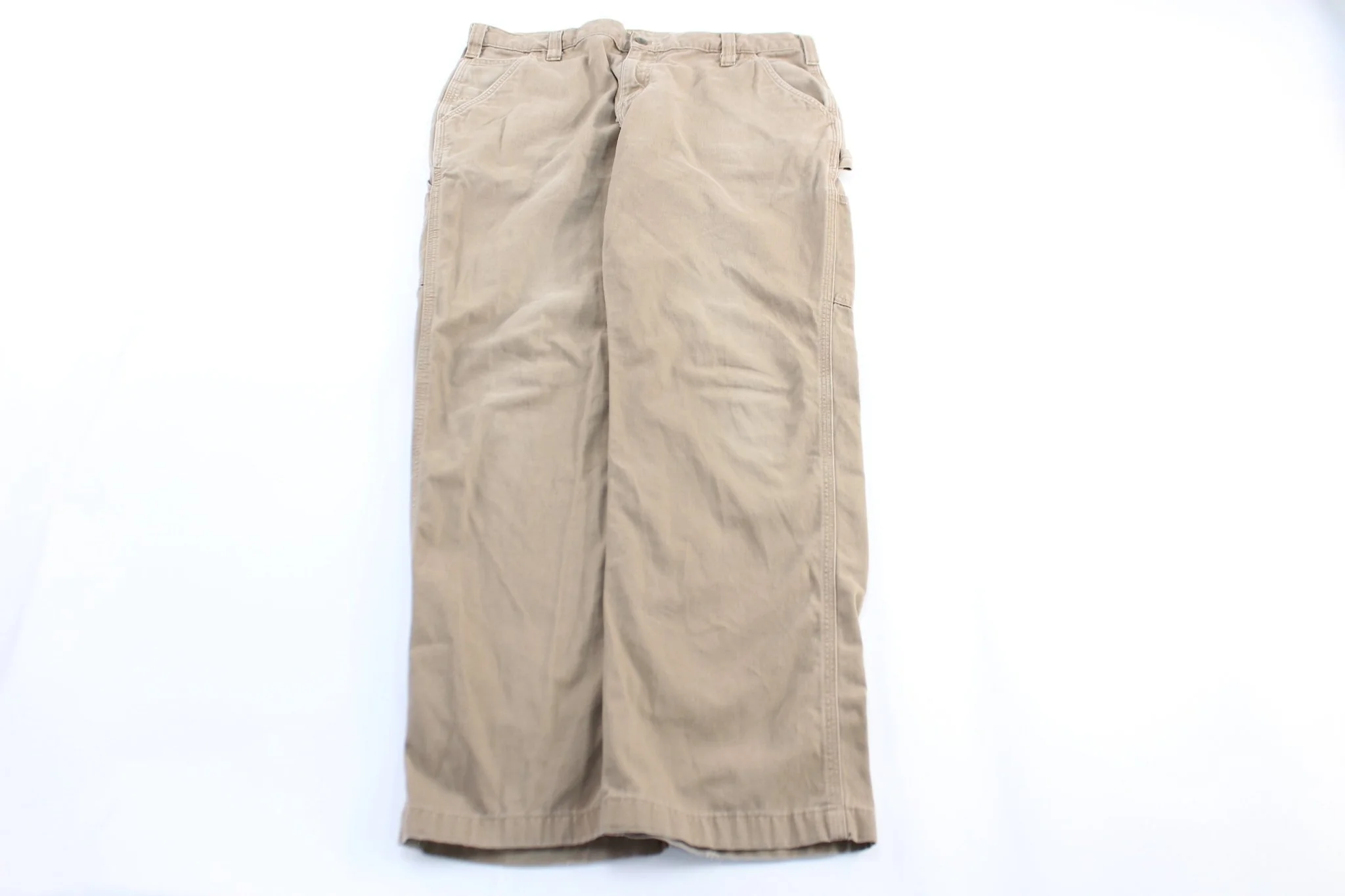 Carhartt Logo Patch Khaki Carpenter Pants