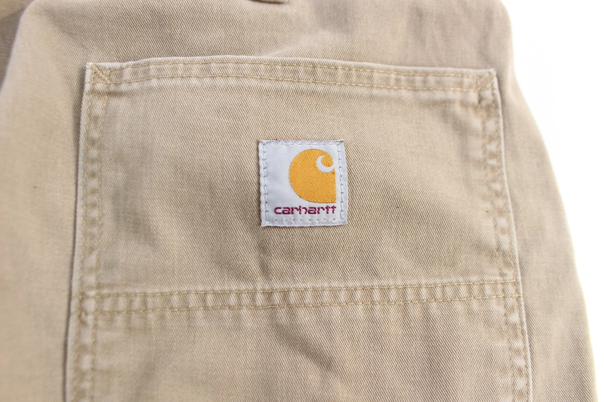 Carhartt Logo Patch Khaki Carpenter Pants - Image 3