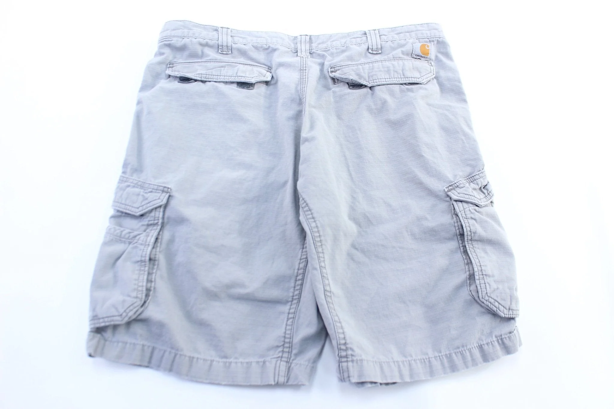 Carhartt Logo Patch Light Grey Cargo Shorts - Image 2