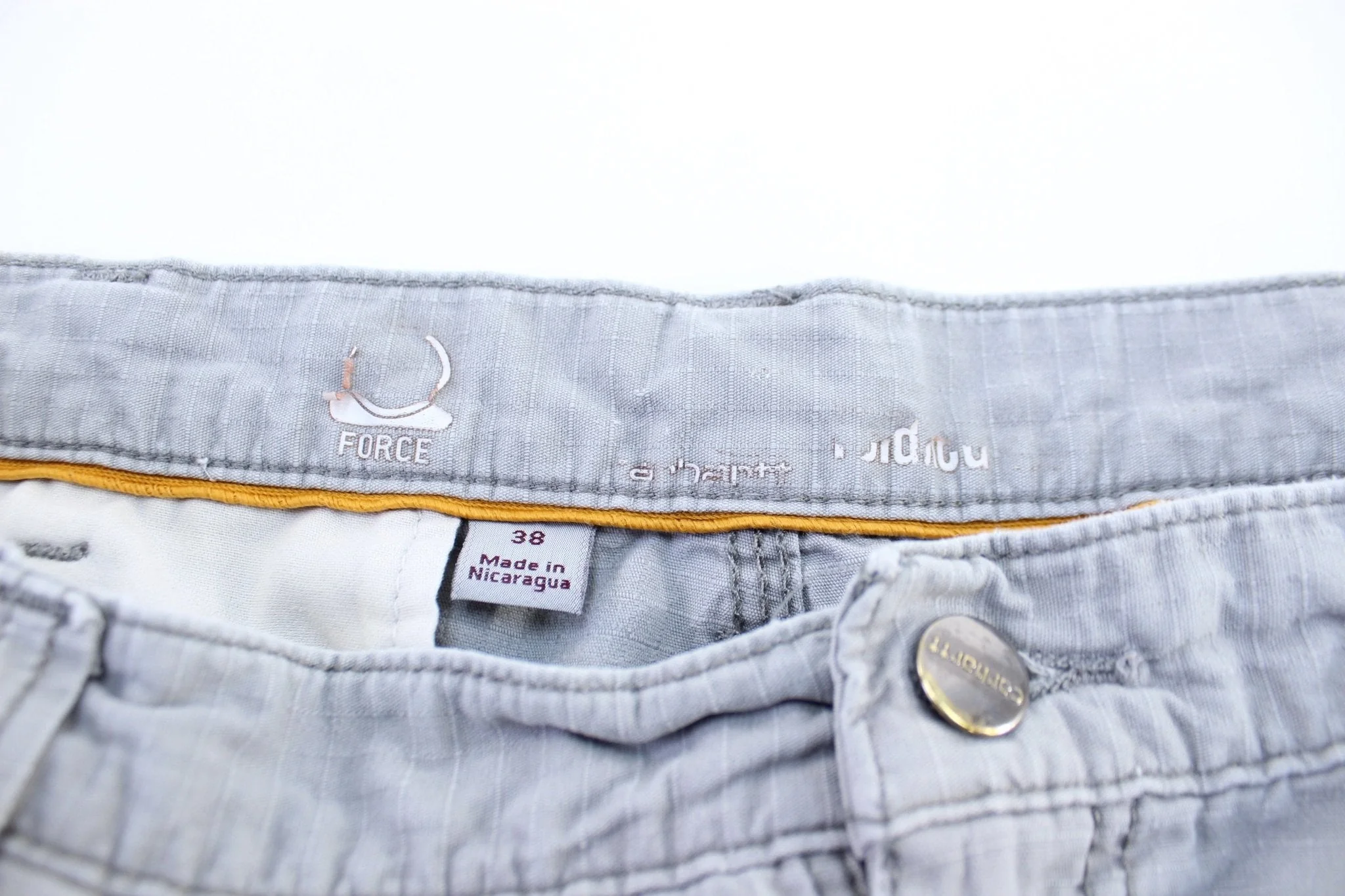 Carhartt Logo Patch Light Grey Cargo Shorts - Image 3