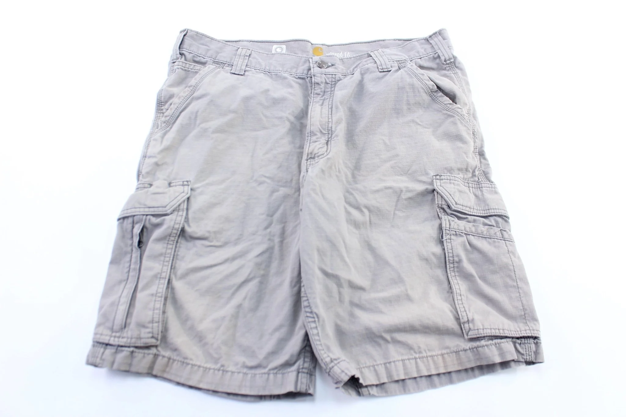 Carhartt Logo Patch Light Grey Cargo Shorts