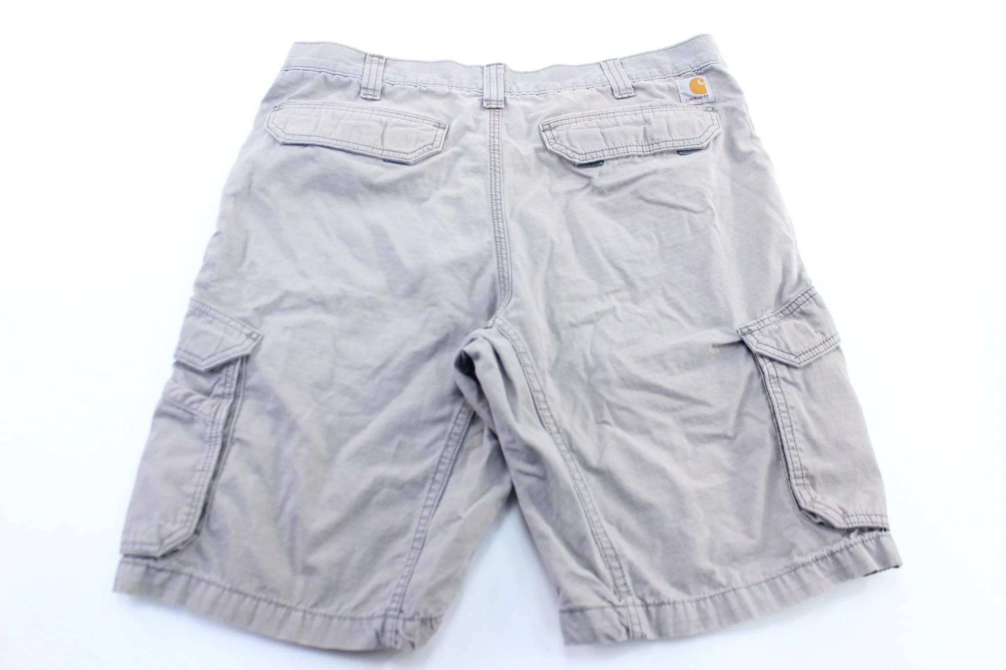 Carhartt Logo Patch Light Grey Cargo Shorts - Image 2