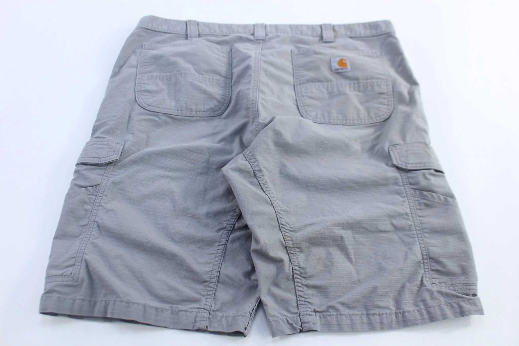 Carhartt Logo Patch Light Grey Cargo Shorts - Image 2