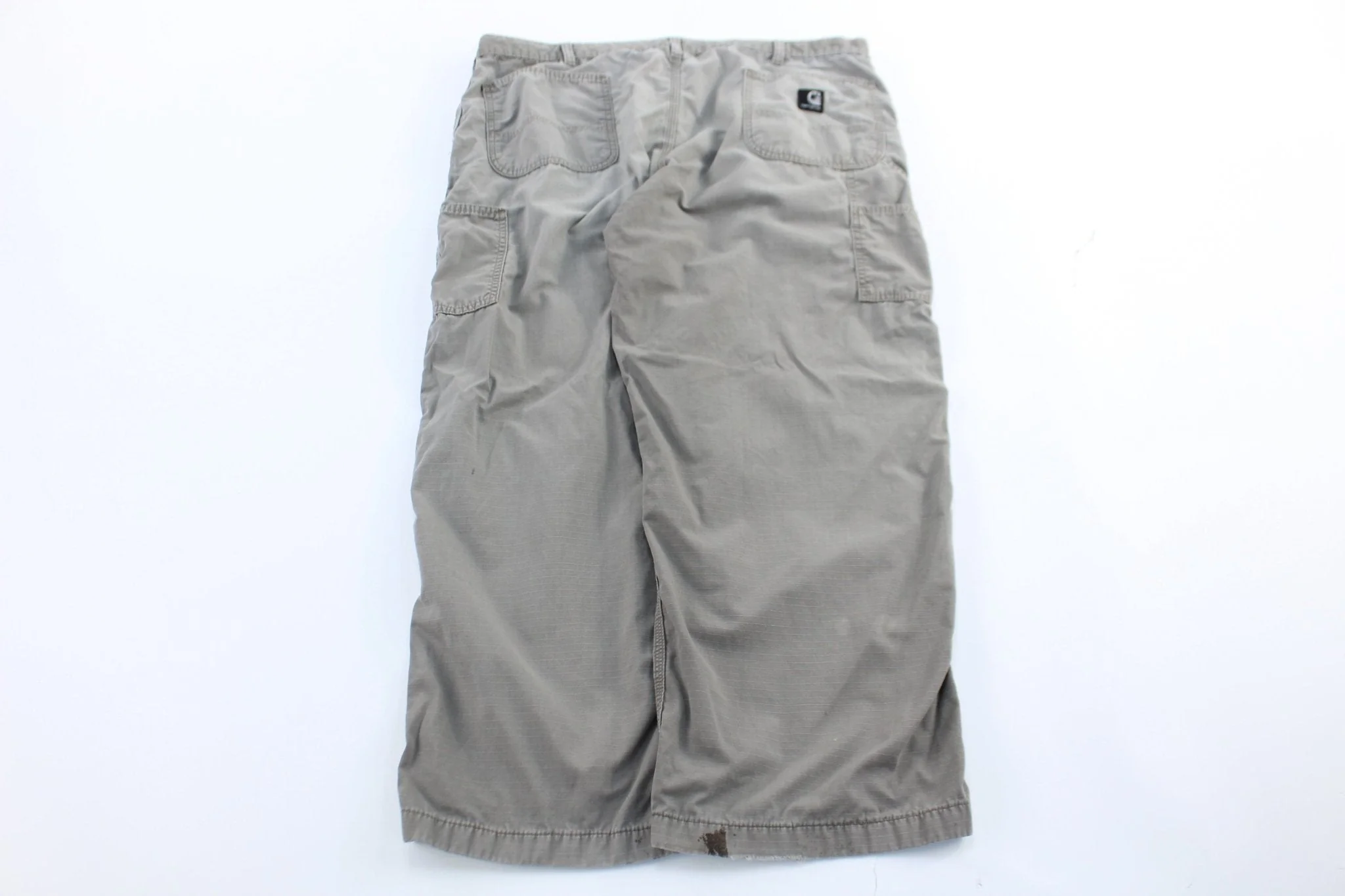 Carhartt Logo Patch Light Grey Carpenter Pants - Image 2