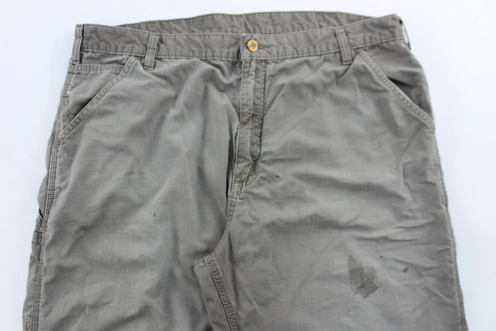 Carhartt Logo Patch Light Grey Carpenter Pants - Image 3