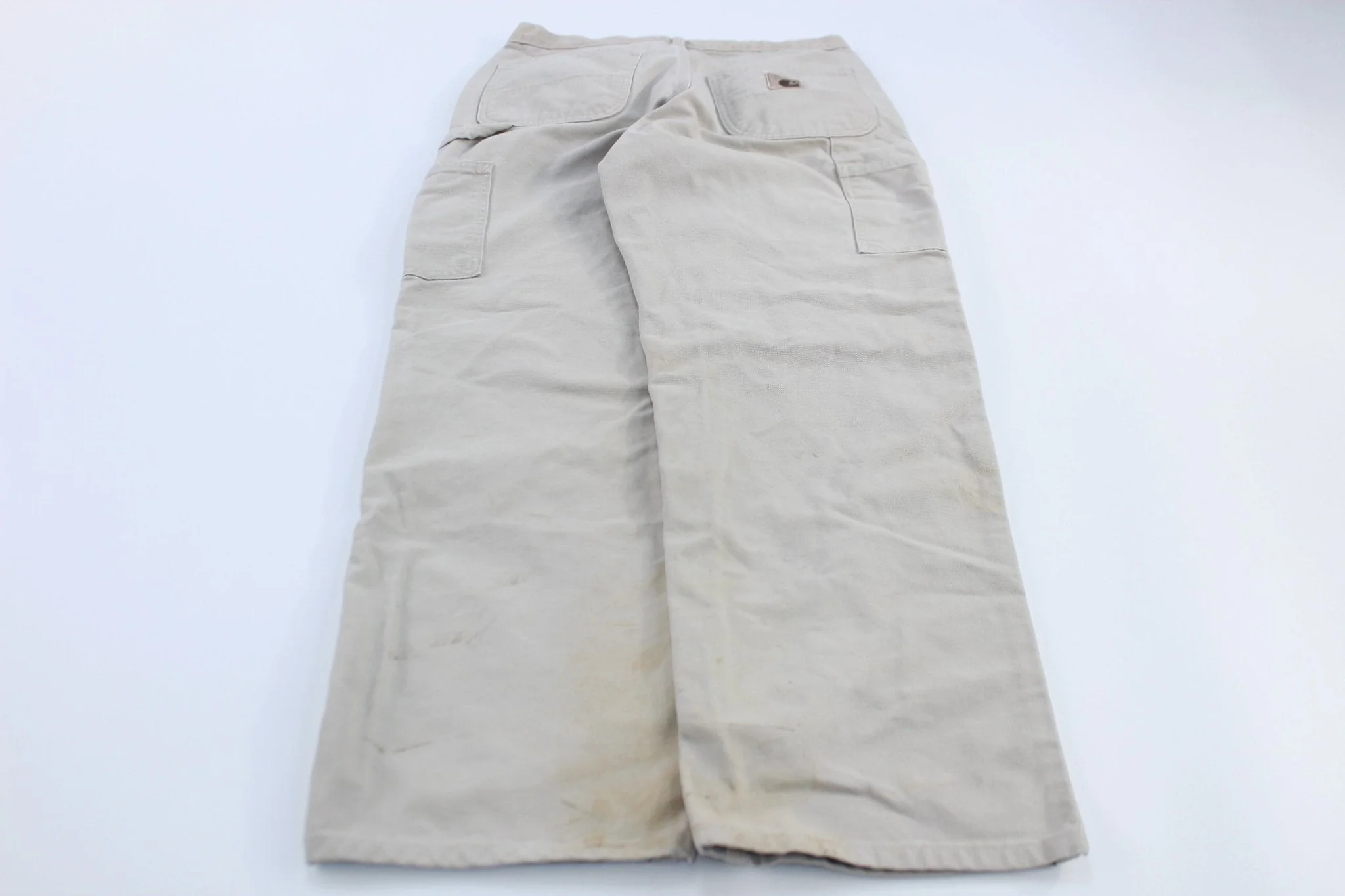 Carhartt Logo Patch Light Khaki Carpenter Pants - Image 2