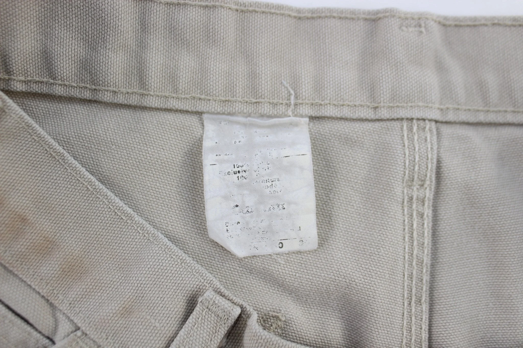 Carhartt Logo Patch Light Khaki Carpenter Pants - Image 3