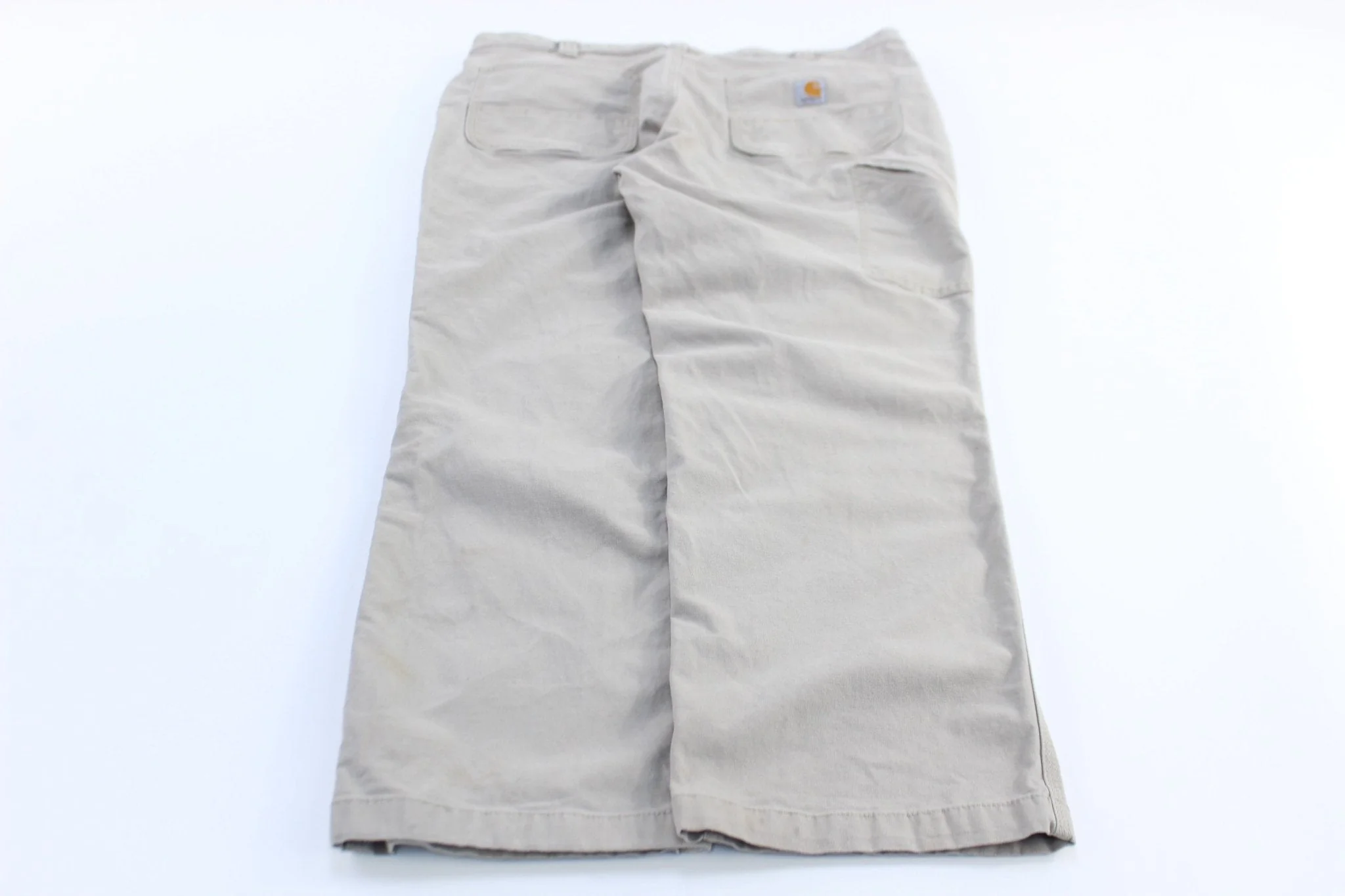 Carhartt Logo Patch Light Khaki Relaxed Fit Pants - Image 2