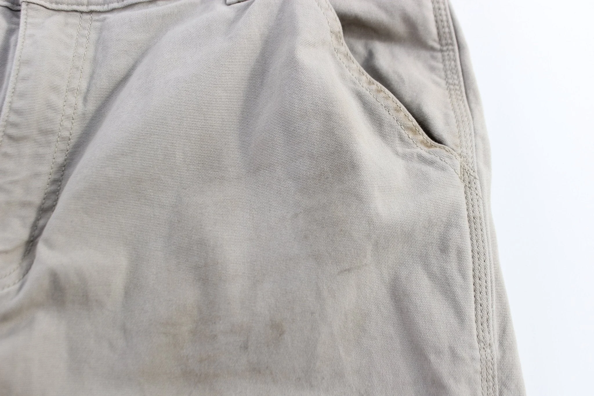 Carhartt Logo Patch Light Khaki Relaxed Fit Pants - Image 4