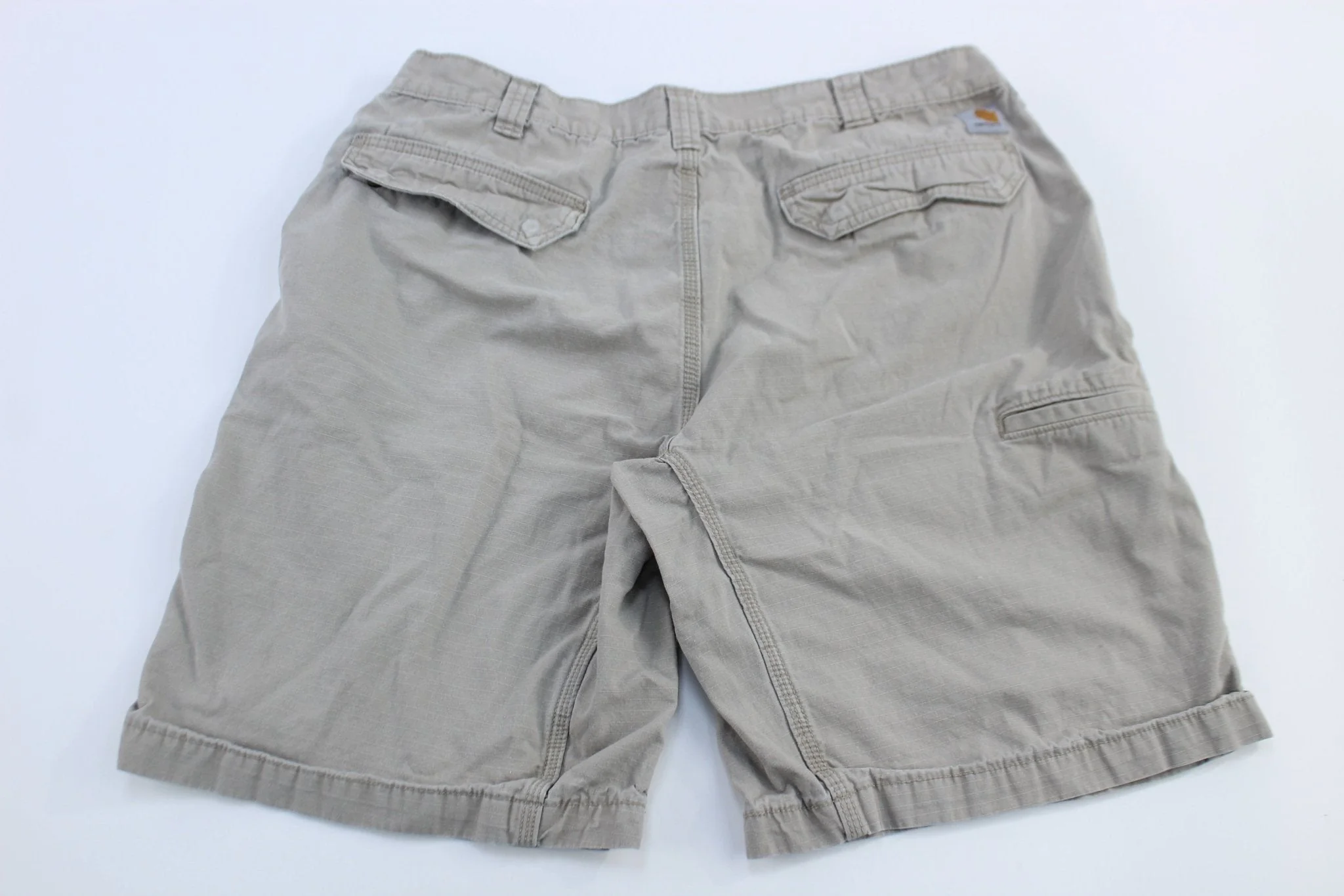 Carhartt Logo Patch Light Khaki Relaxed Fit Shorts - Image 2