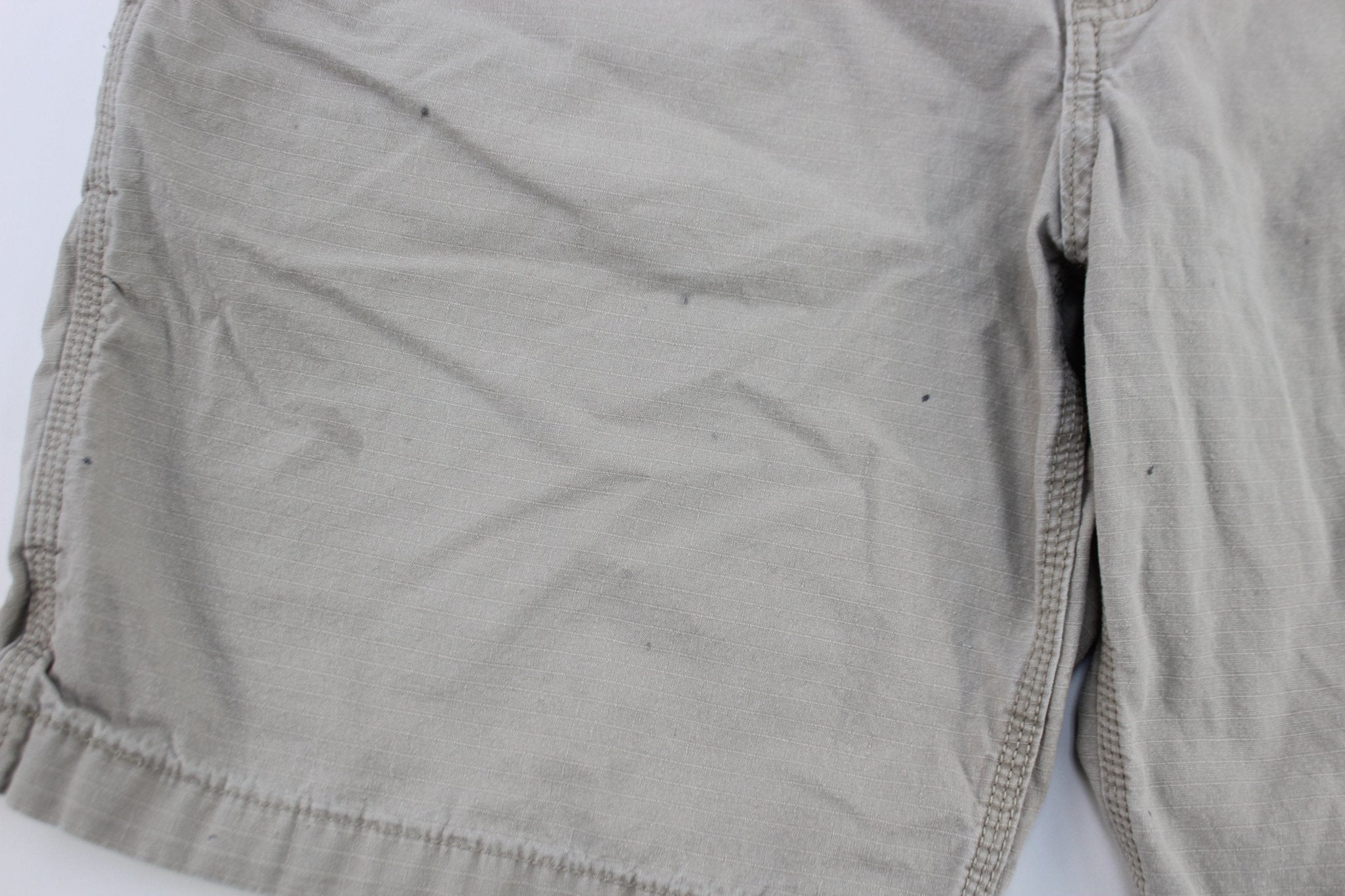 Carhartt Logo Patch Light Khaki Relaxed Fit Shorts - Image 3