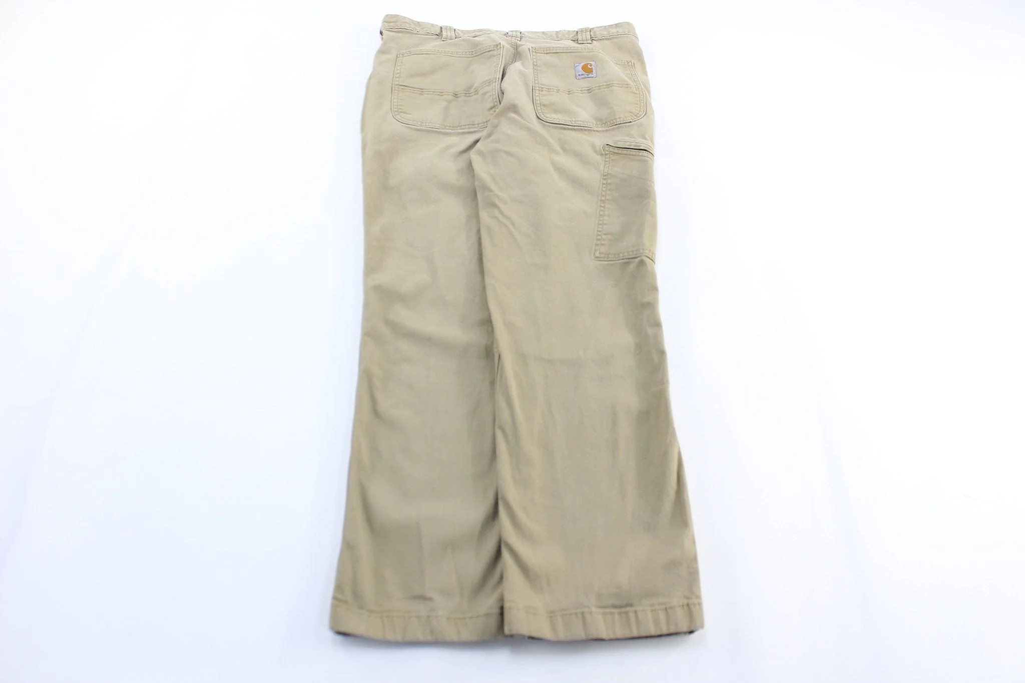 Carhartt Logo Patch Light Tan Carpenter Pants - Image 2