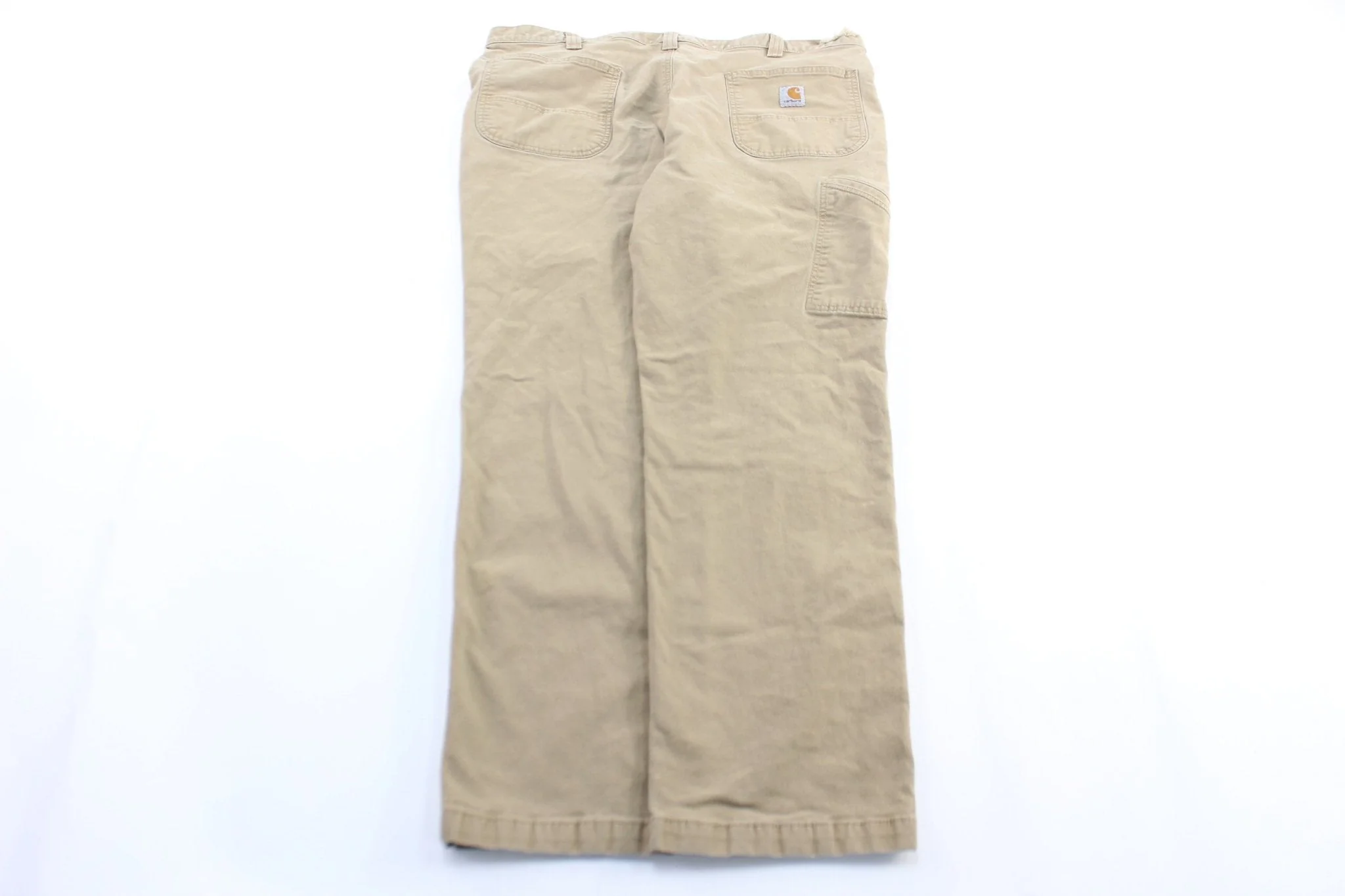 Carhartt Logo Patch Light Tan Carpenter Pants - Image 2