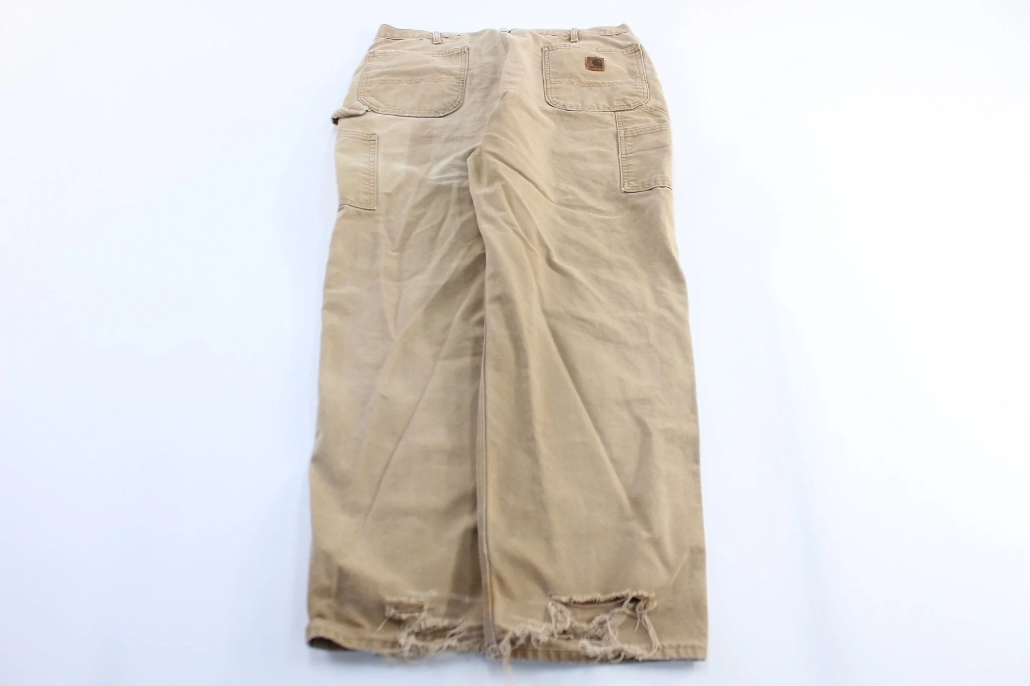Carhartt Logo Patch Light Tan Carpenter Pants - Image 2