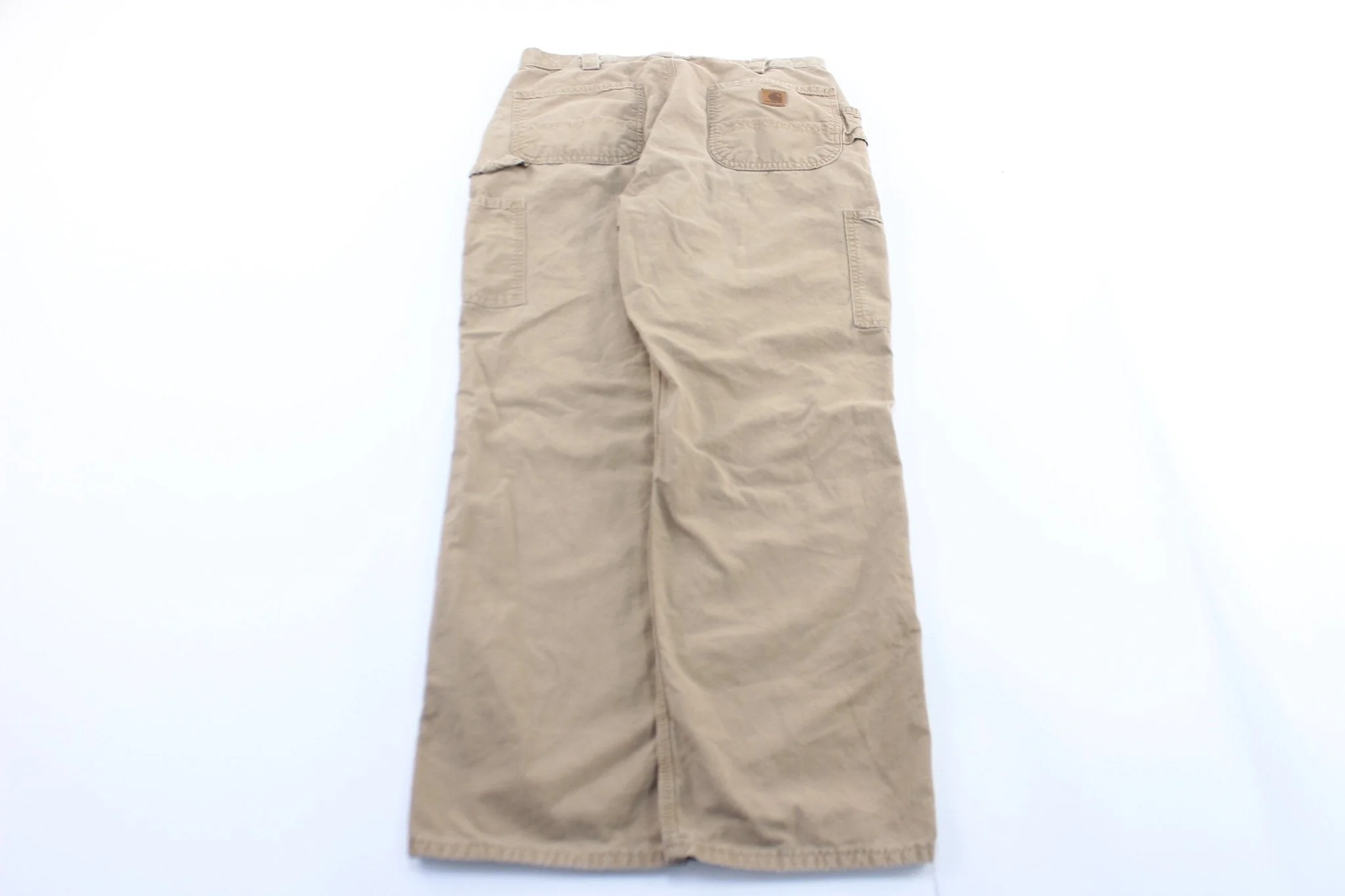 Carhartt Logo Patch Light Tan Carpenter Pants - Image 2