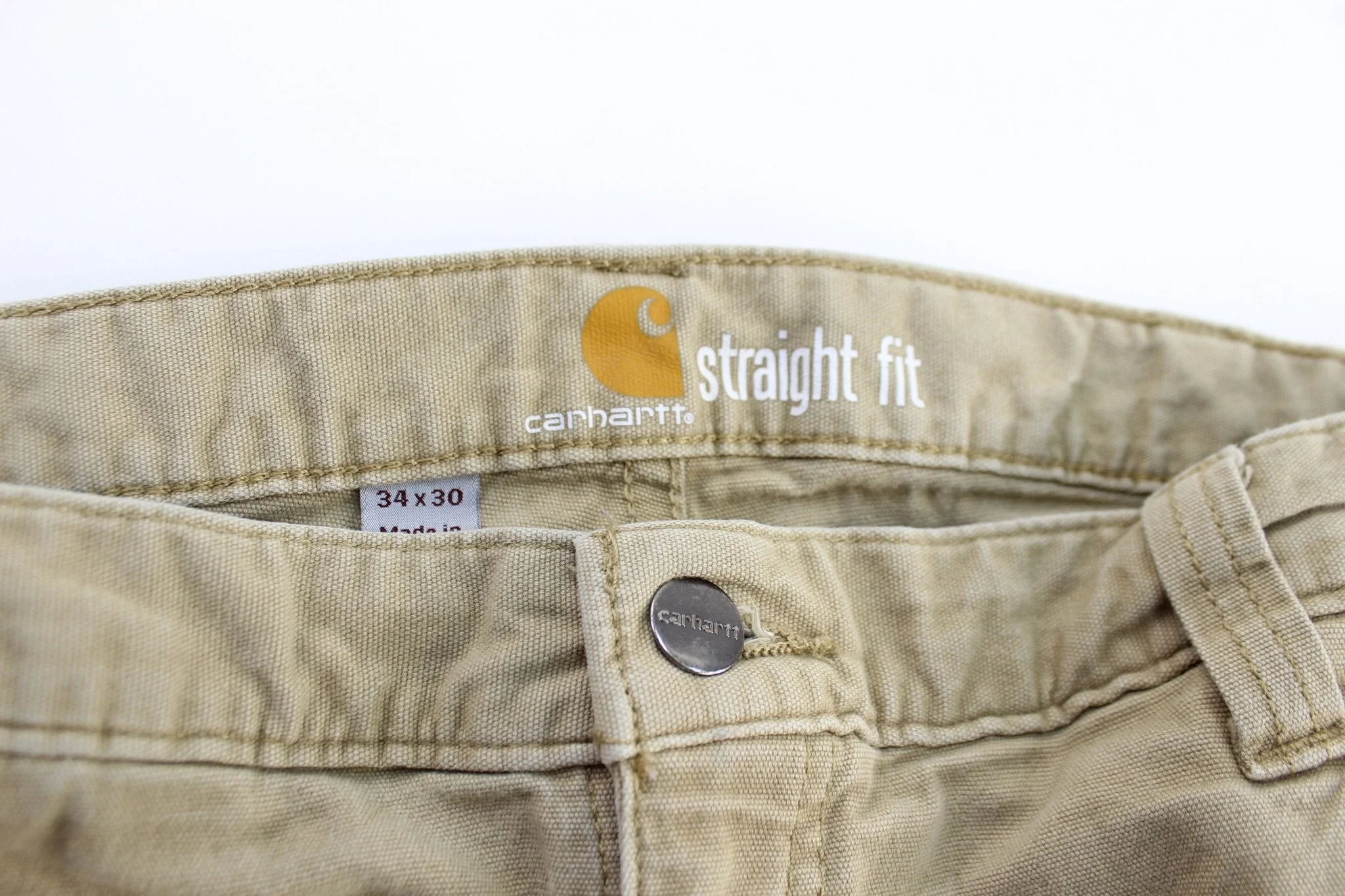 Carhartt Logo Patch Light Tan Pants - Image 4