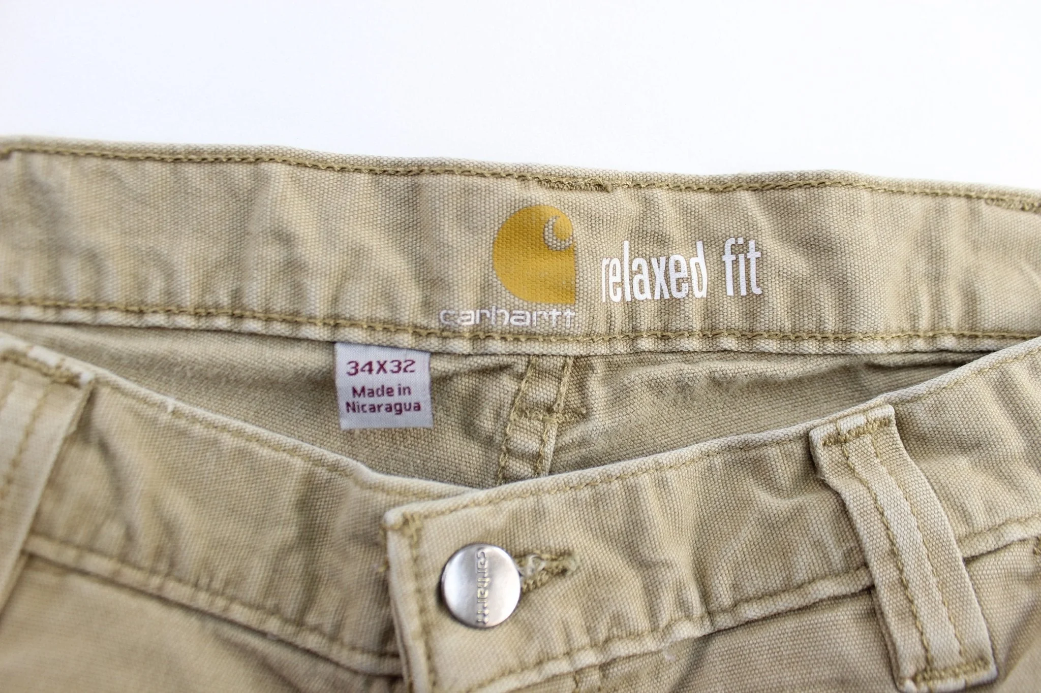 Carhartt Logo Patch Light Tan Pants - Image 4