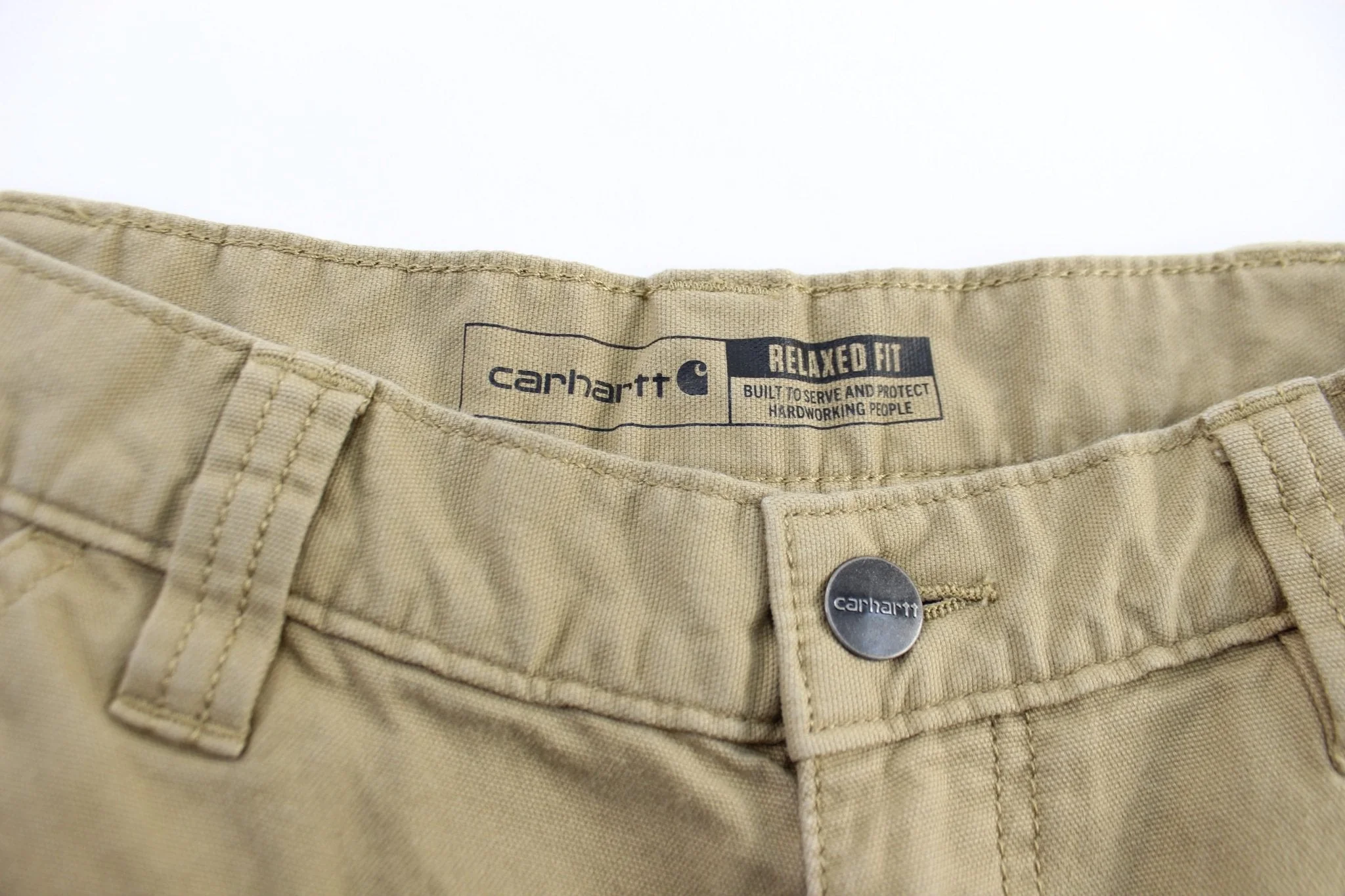Carhartt Logo Patch Light Tan Pants - Image 3