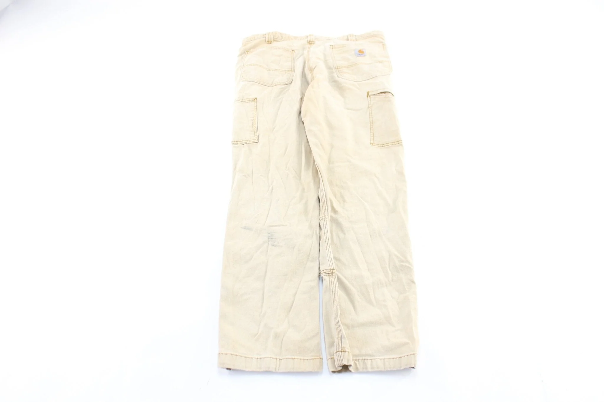 Carhartt Logo Patch Light Tan Relaxed Fit Pants - Image 2