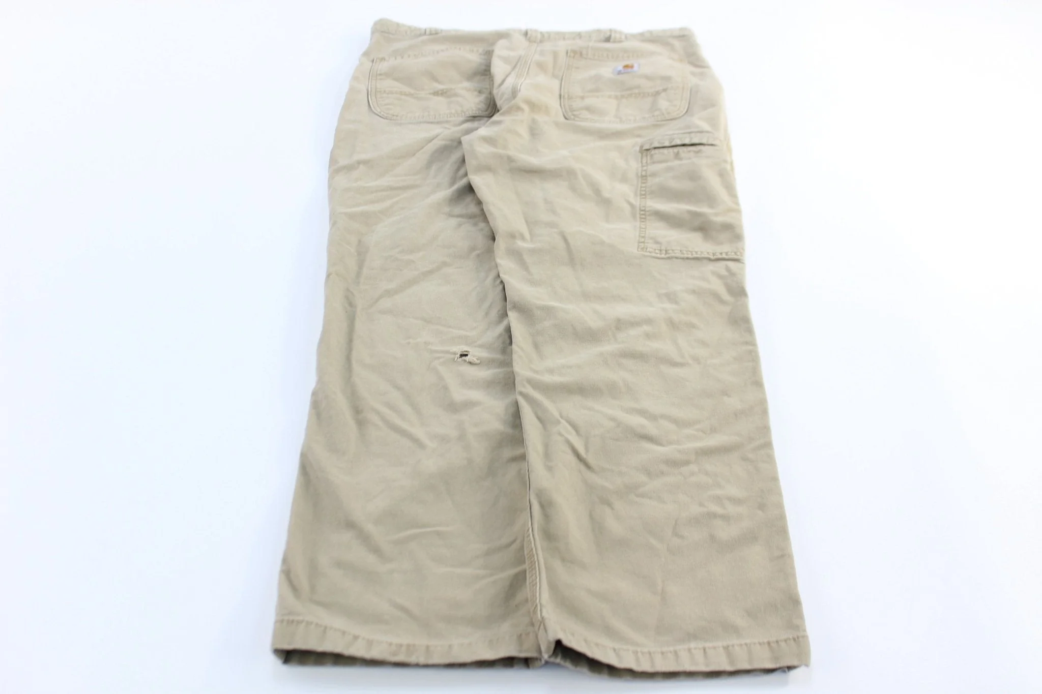 Carhartt Logo Patch Light Tan Relaxed Fit Pants - Image 2