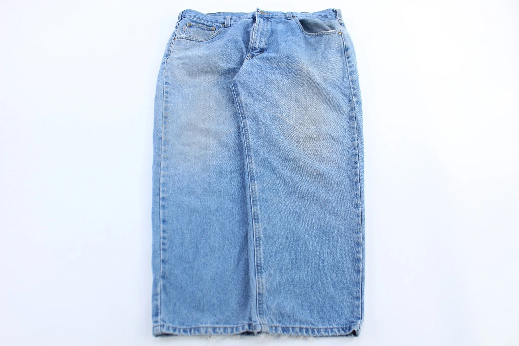 Carhartt Logo Patch Light Wash Denim Jeans - Image 2